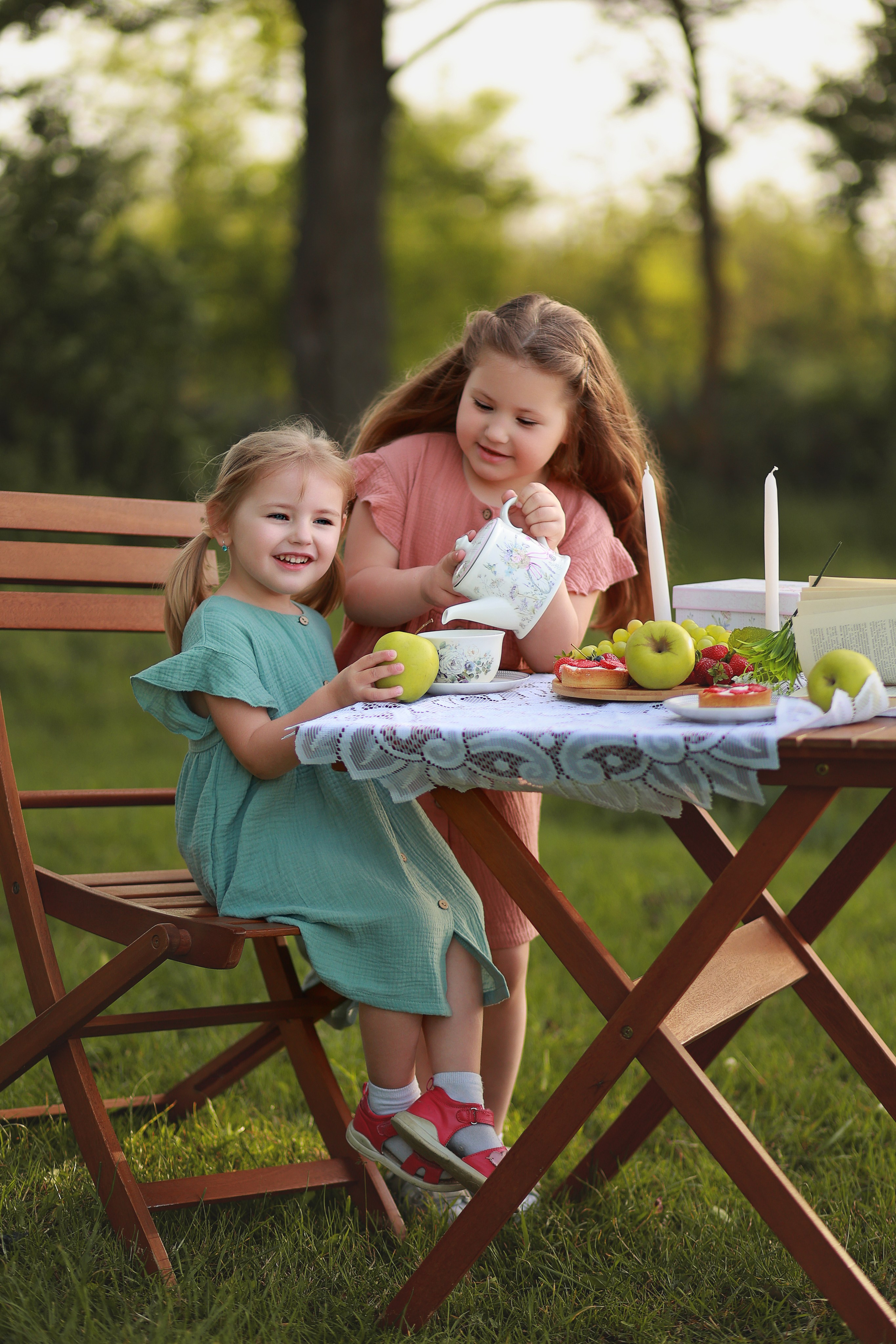 Чаепитие в парке. Детский семейный фотограф Краснодар