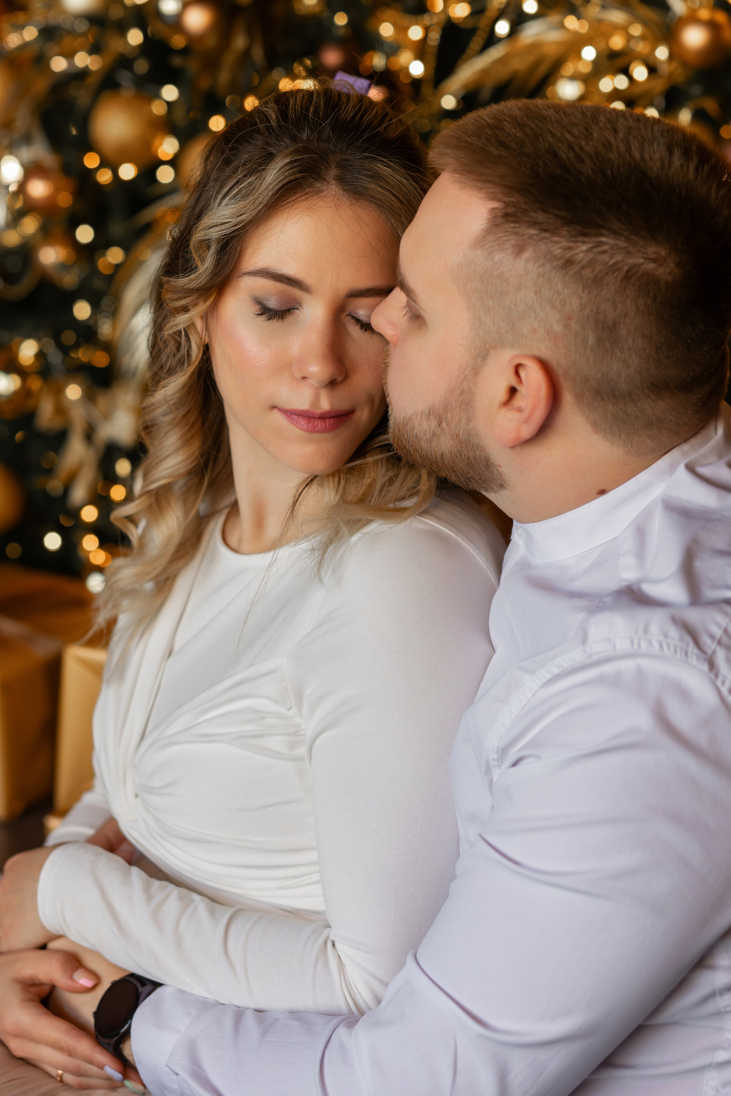 Новогодняя семейная съемка в студии. Семейный и женский фотограф в Москве Надежда Воробьева