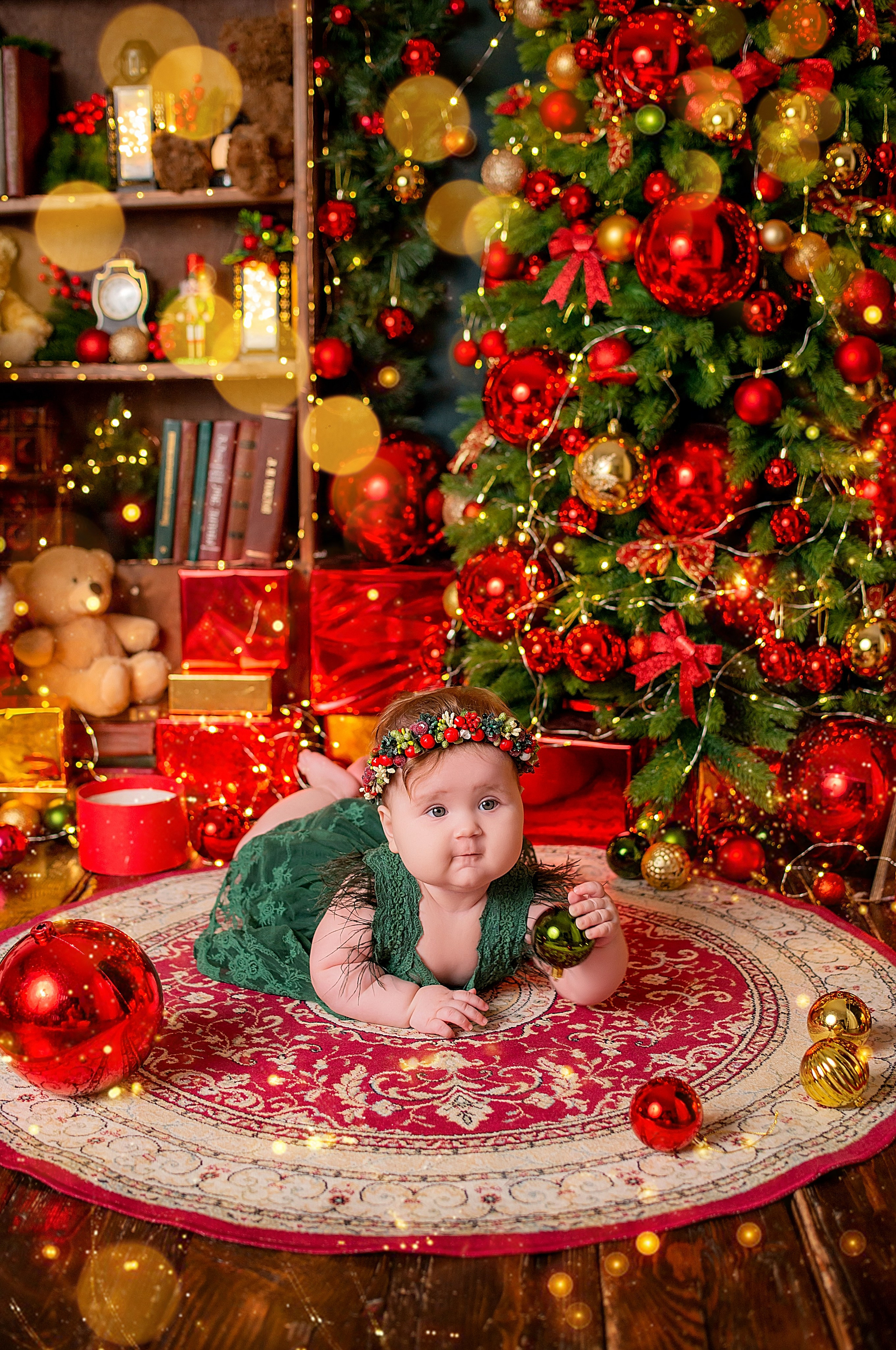 Новогодняя семейная фотосессия в Краснодаре 2023-2024. Фотограф новорожденных Краснодар Малышенко Надежда