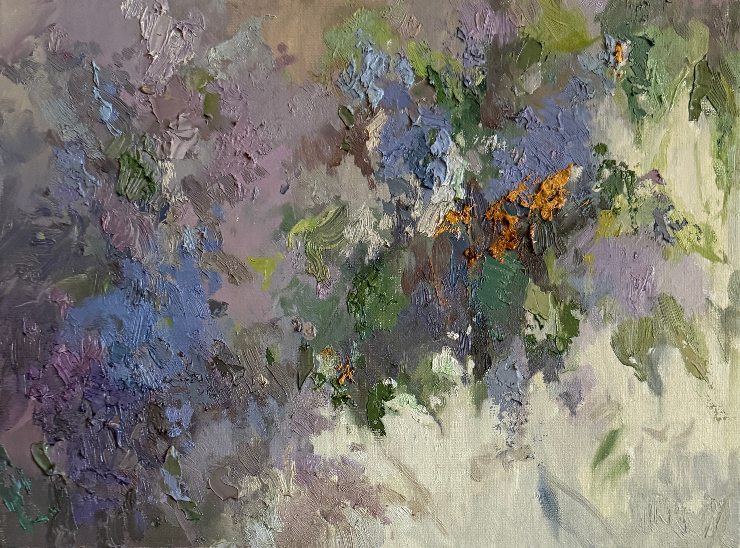 Сирень, сиреневая, картина маслом на холсте, цветы