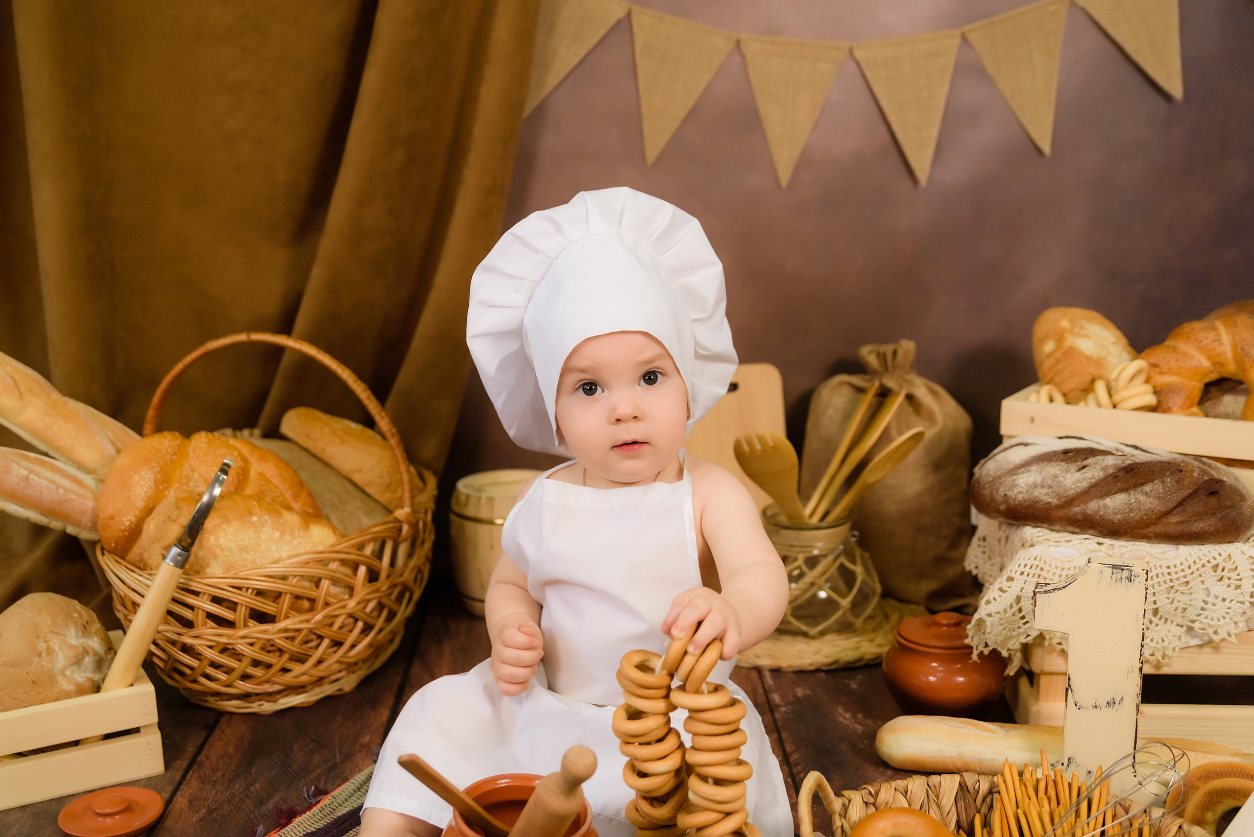 «Маленький пекарь» Саша 1 годик. Детский Фотограф |Фотограф на годик в Брянске Ирина Романова
