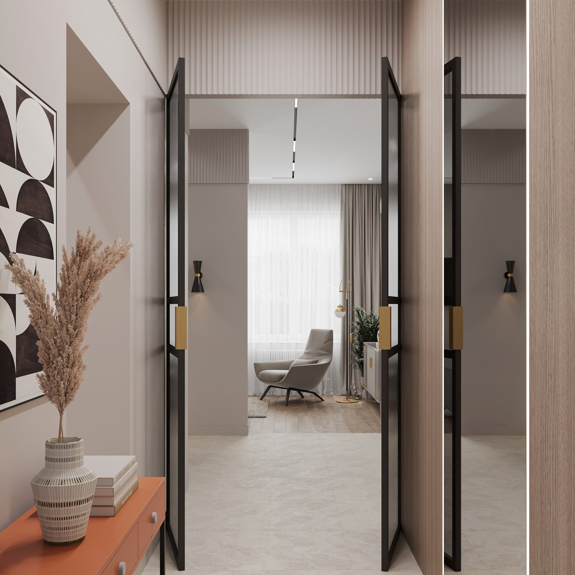 Первый этаж 2-х этажного дома. Интерьерный 3Д Визуализатор Маргарита Оберемко