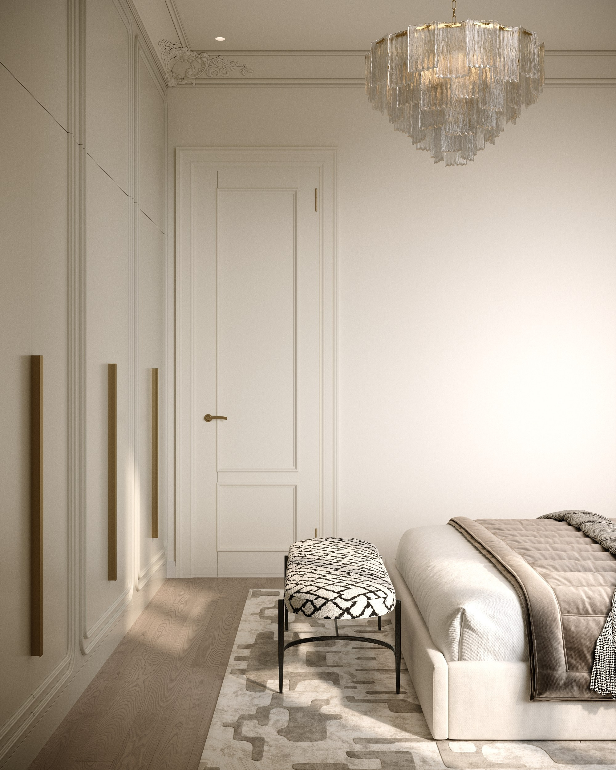 Визуализация спальной комнаты в ЖК Лучиано Казань. Архитектор-дизайнер в Казани