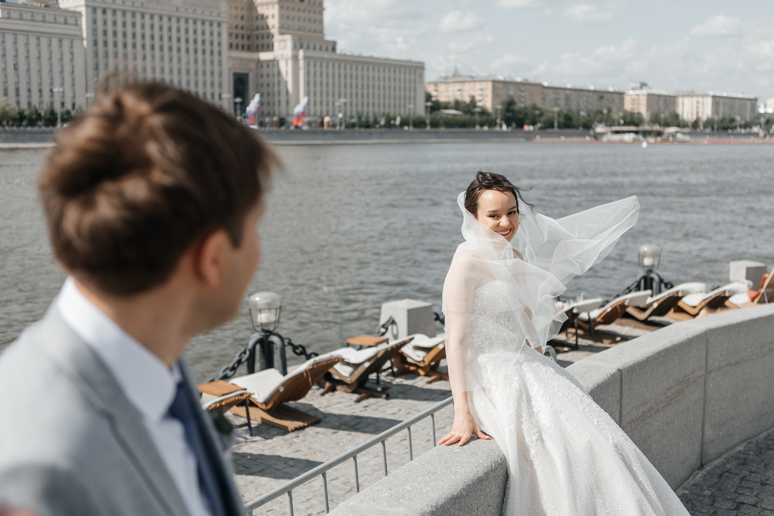 Свадебная фотосессия в парке горького