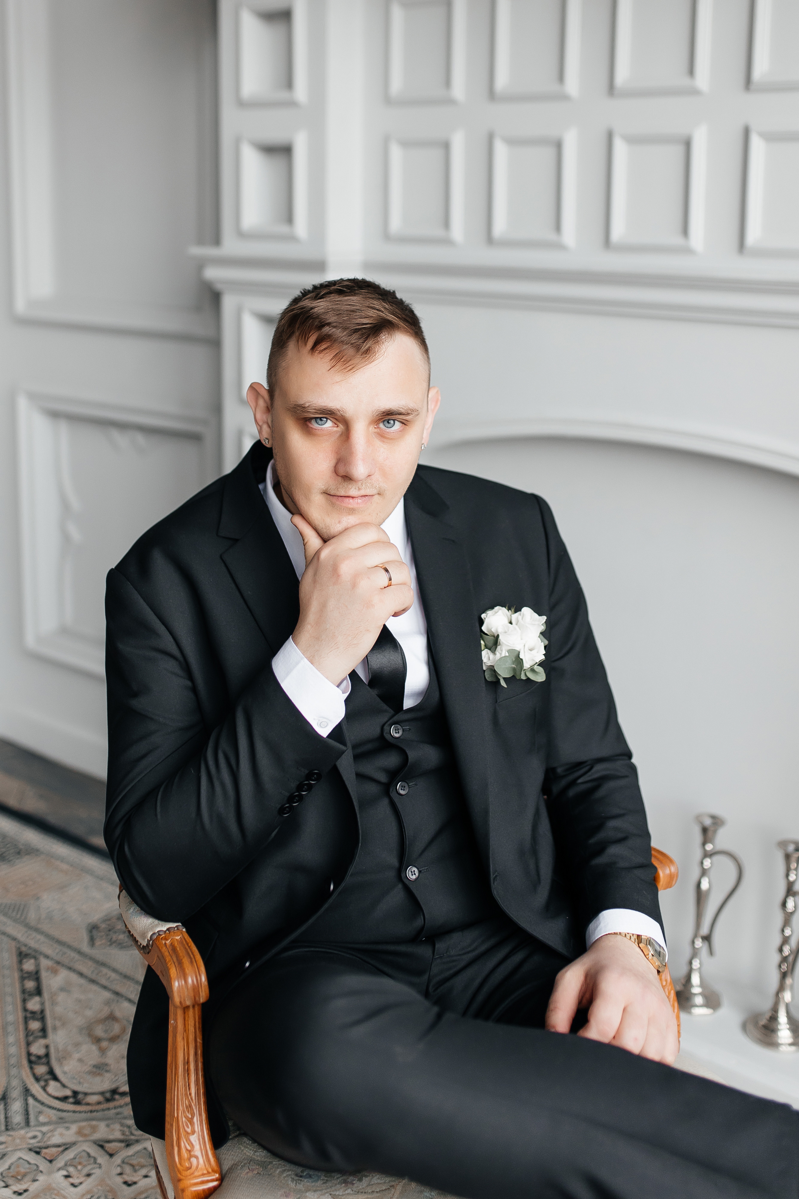 Свадебная фотосессия в студии. Свадебный фотограф в Москве Дарья Олендарёва