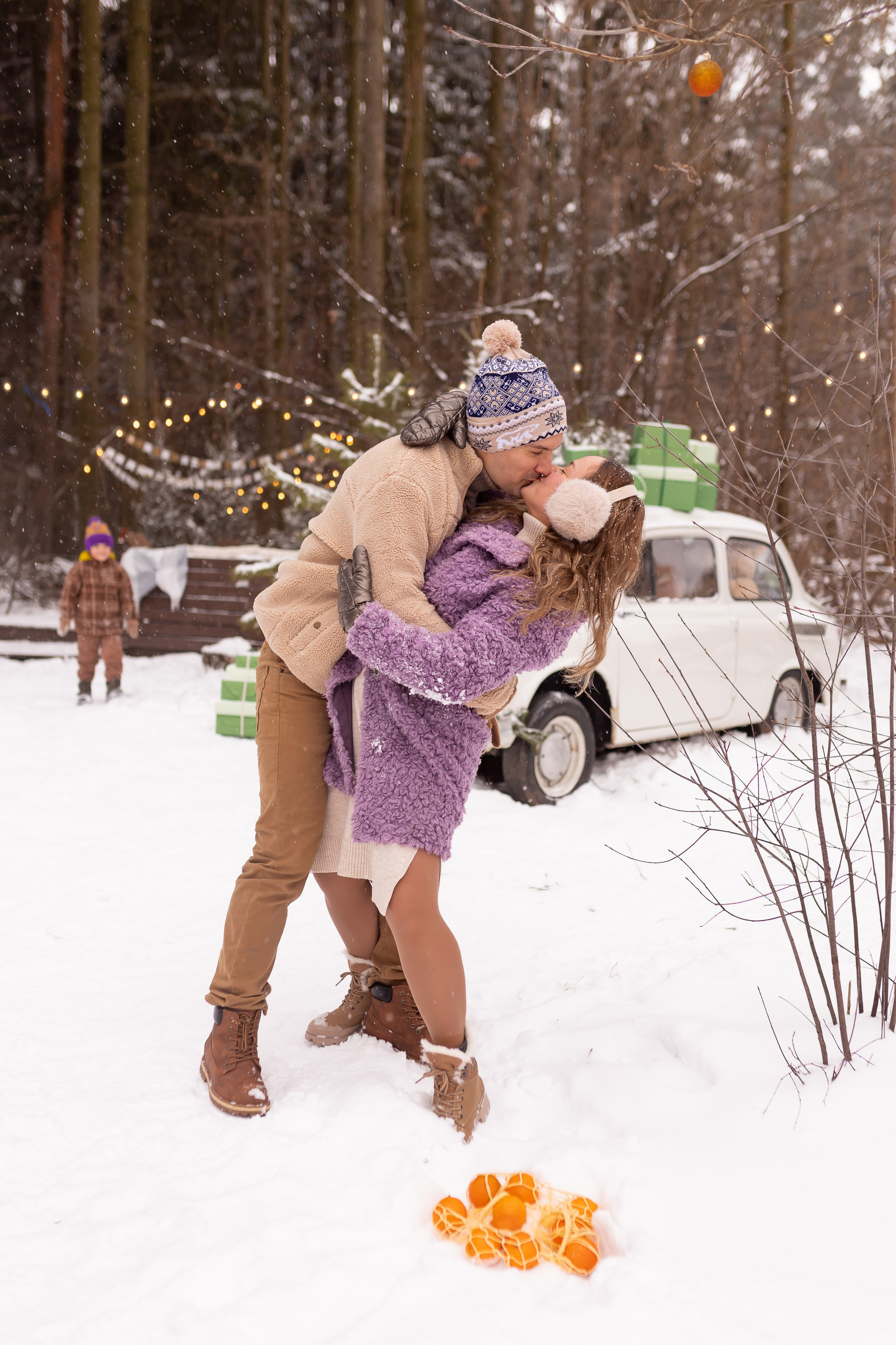 Первый снег в Декабре 2024. Семейный и детский фотограф в городе Подолск МО Крылова Ирина