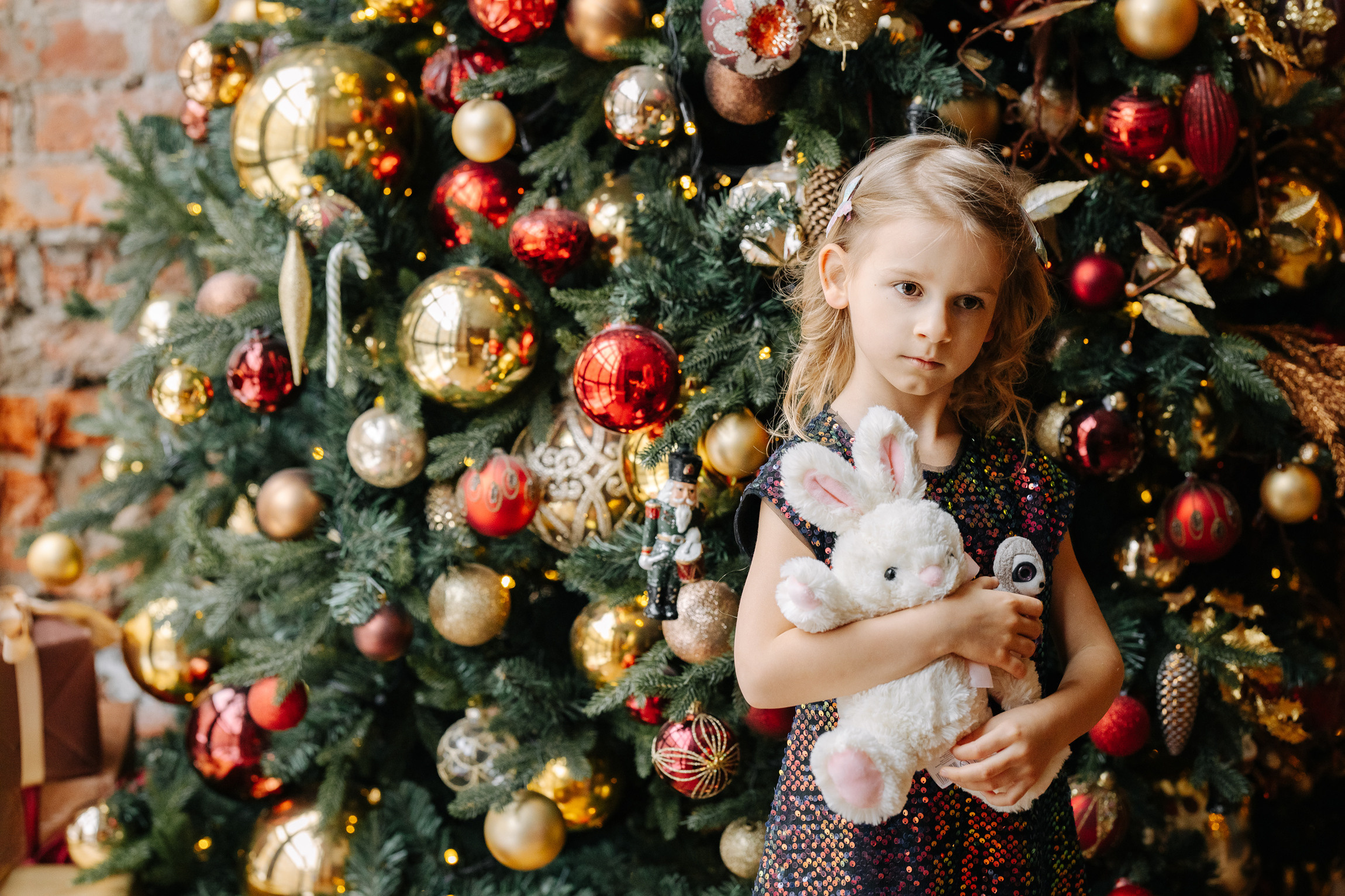 Новогодняя семейная фотосессия. Саша, Нина и Аня