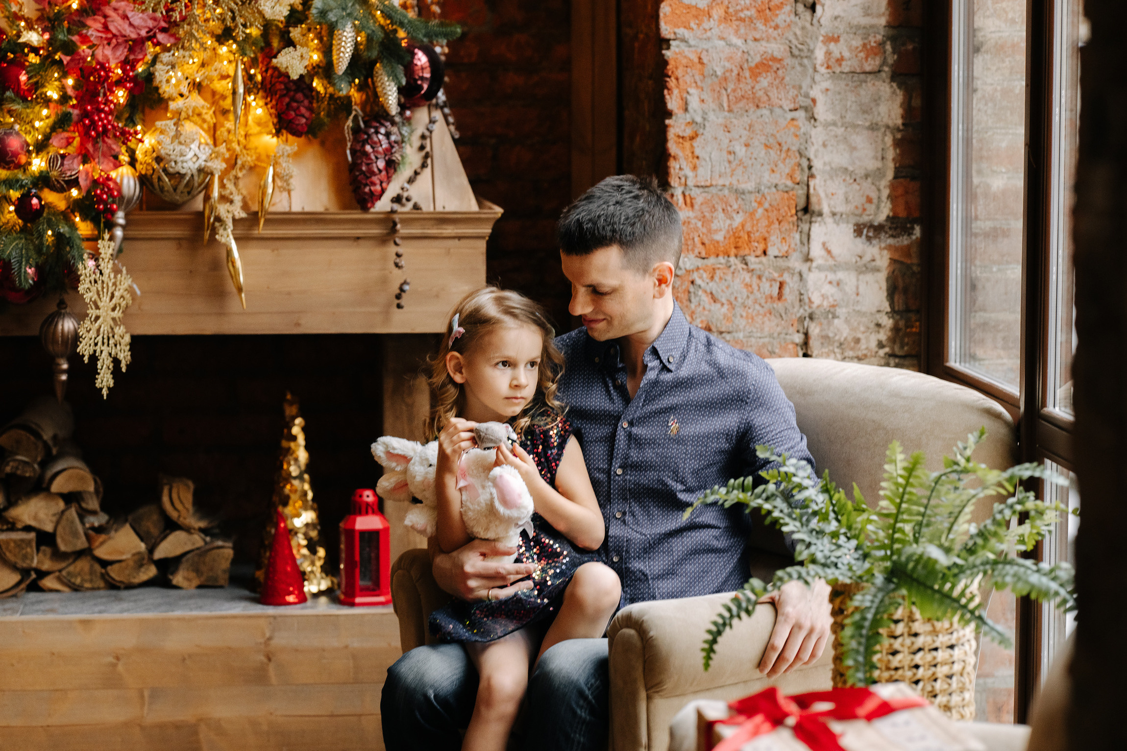 Новогодняя семейная фотосессия. Саша, Нина и Аня