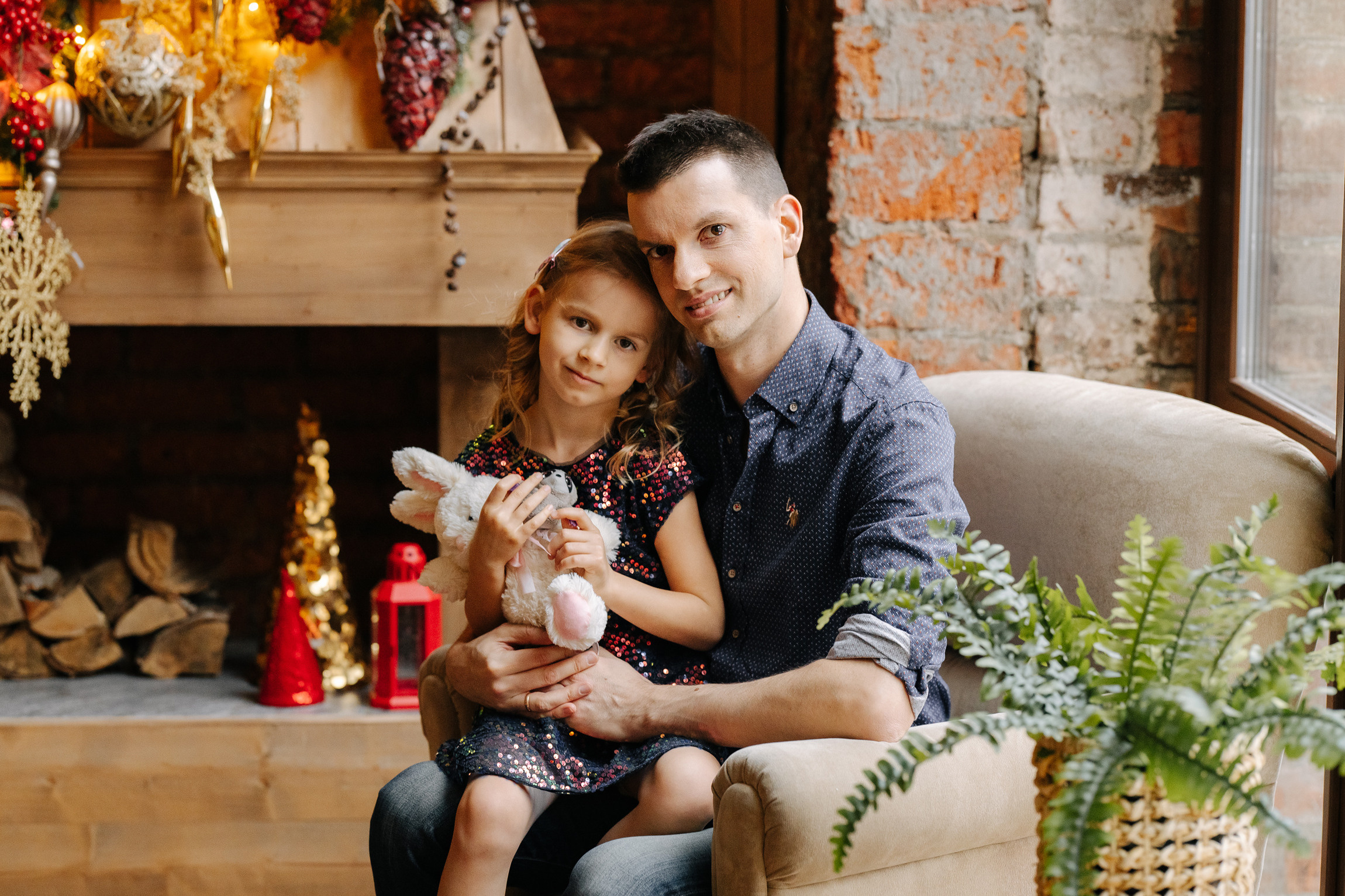 Новогодняя семейная фотосессия. Саша, Нина и Аня