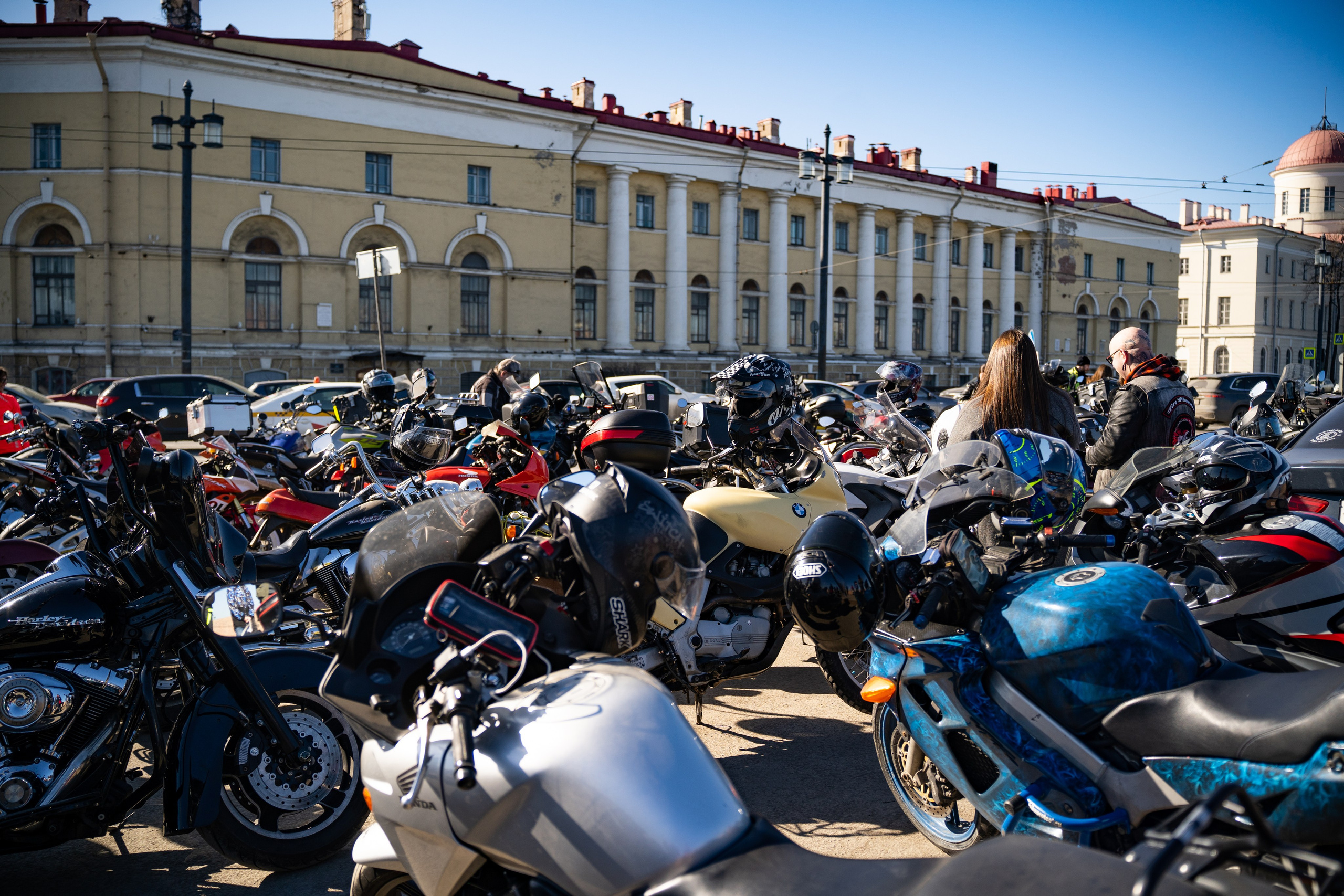 Весенний прохват мотоклуба Normans Riders MC. Концертный и репортажный фотограф в Санкт-Петербурге Слава Пахомов