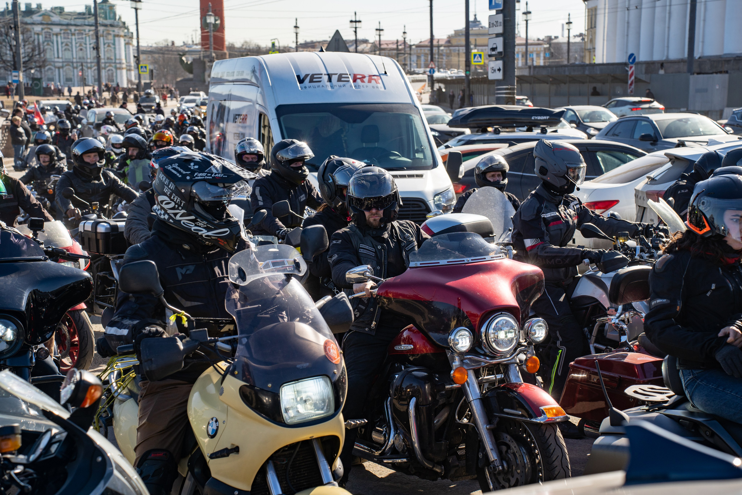 Весенний прохват мотоклуба Normans Riders MC. Концертный и репортажный фотограф в Санкт-Петербурге Слава Пахомов