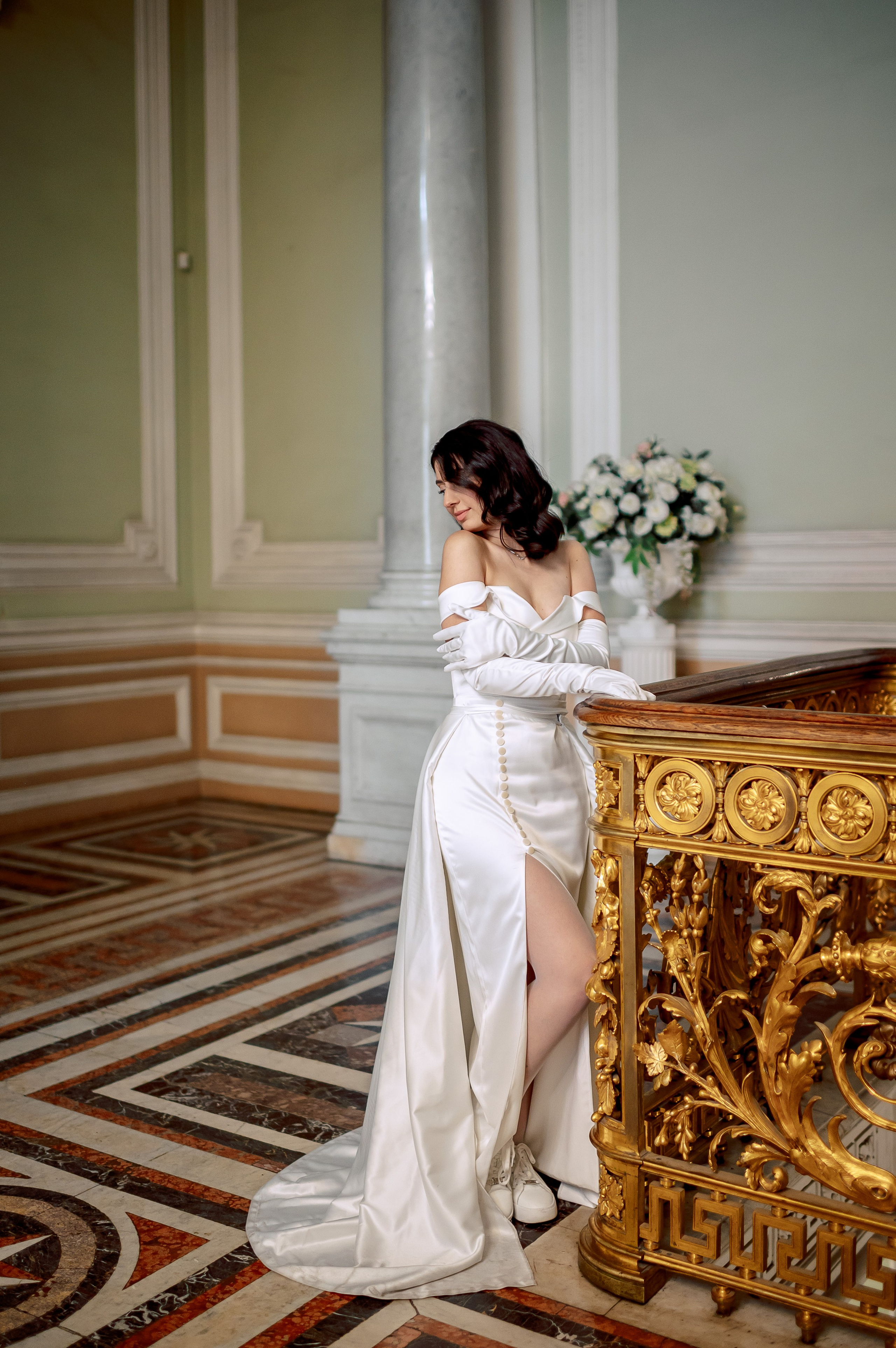 Камерная свадьба в Первом Дворце Бракосочетания №1 на Английской набережной Яны и Евгения. Портретный, семейный и свадебный фотограф в Санкт-Петербурге и в Пушкине Ширяев Денис