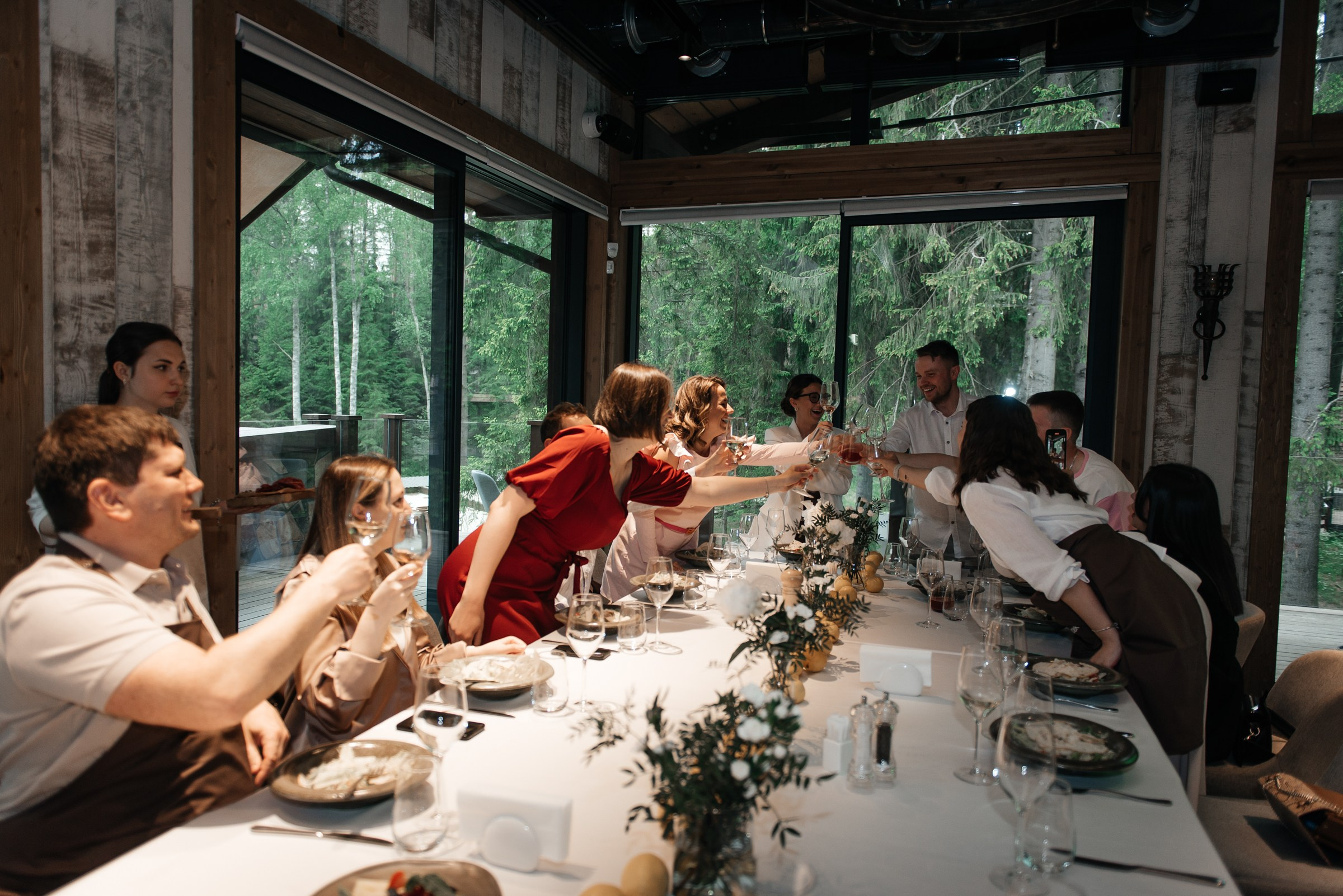 свадебный ужин в ресторане Чаща в Охта парке