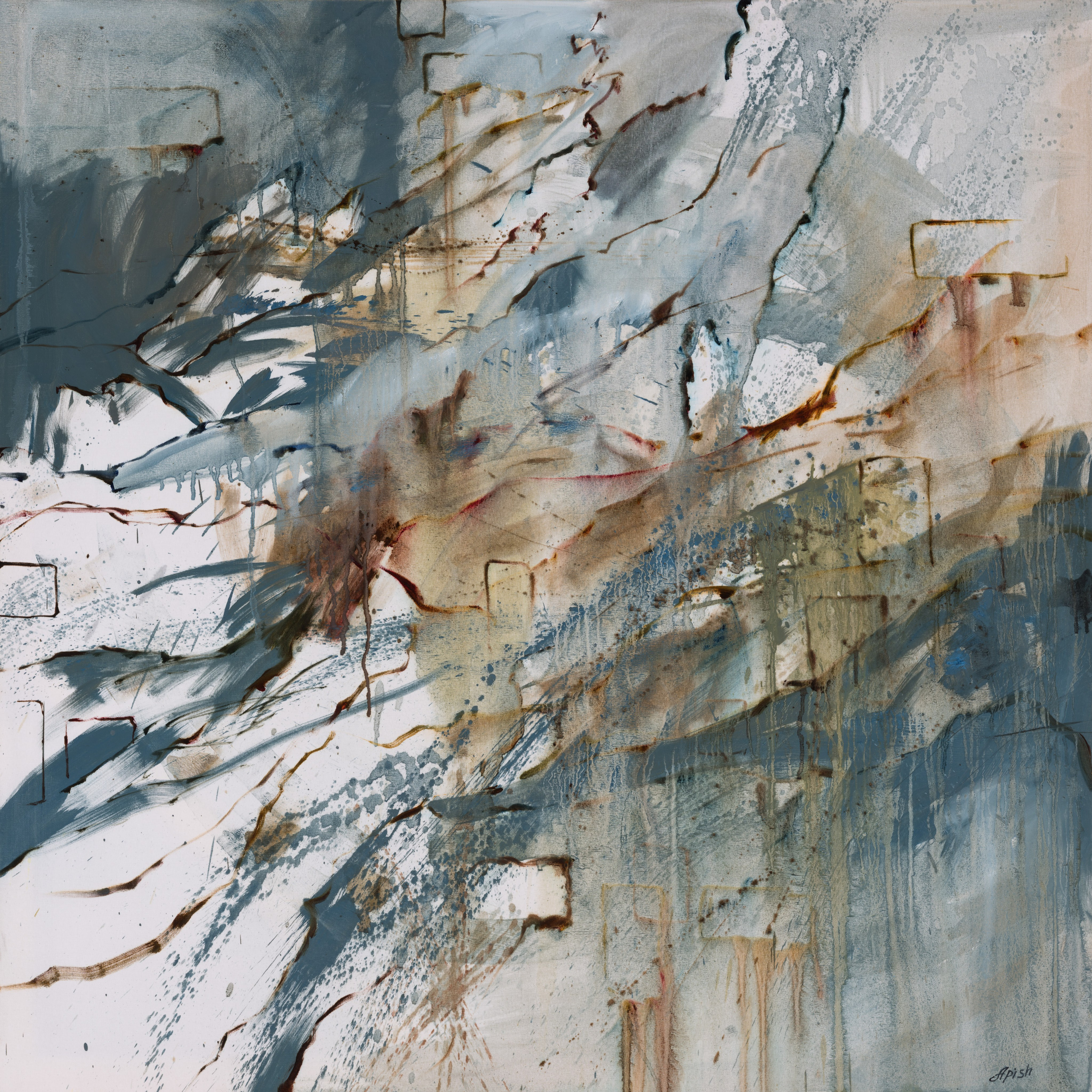 «Эфемерность» - художник Алексей Апиш (холст, масло, 110x110 см, 2025)