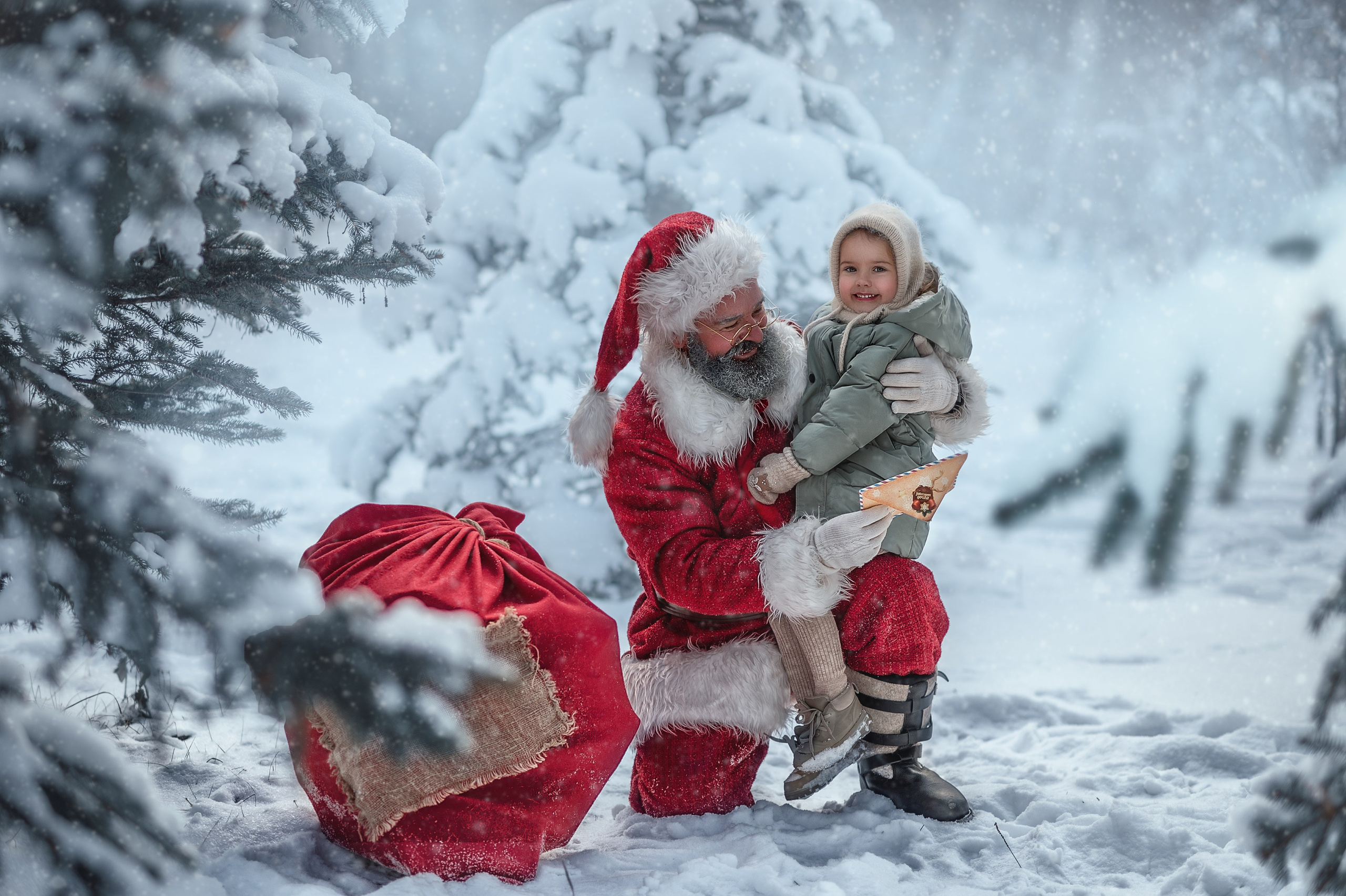 САНТА НА УЛИЦЕ. Семейный фотограф Екатеринбург Лора Мур
