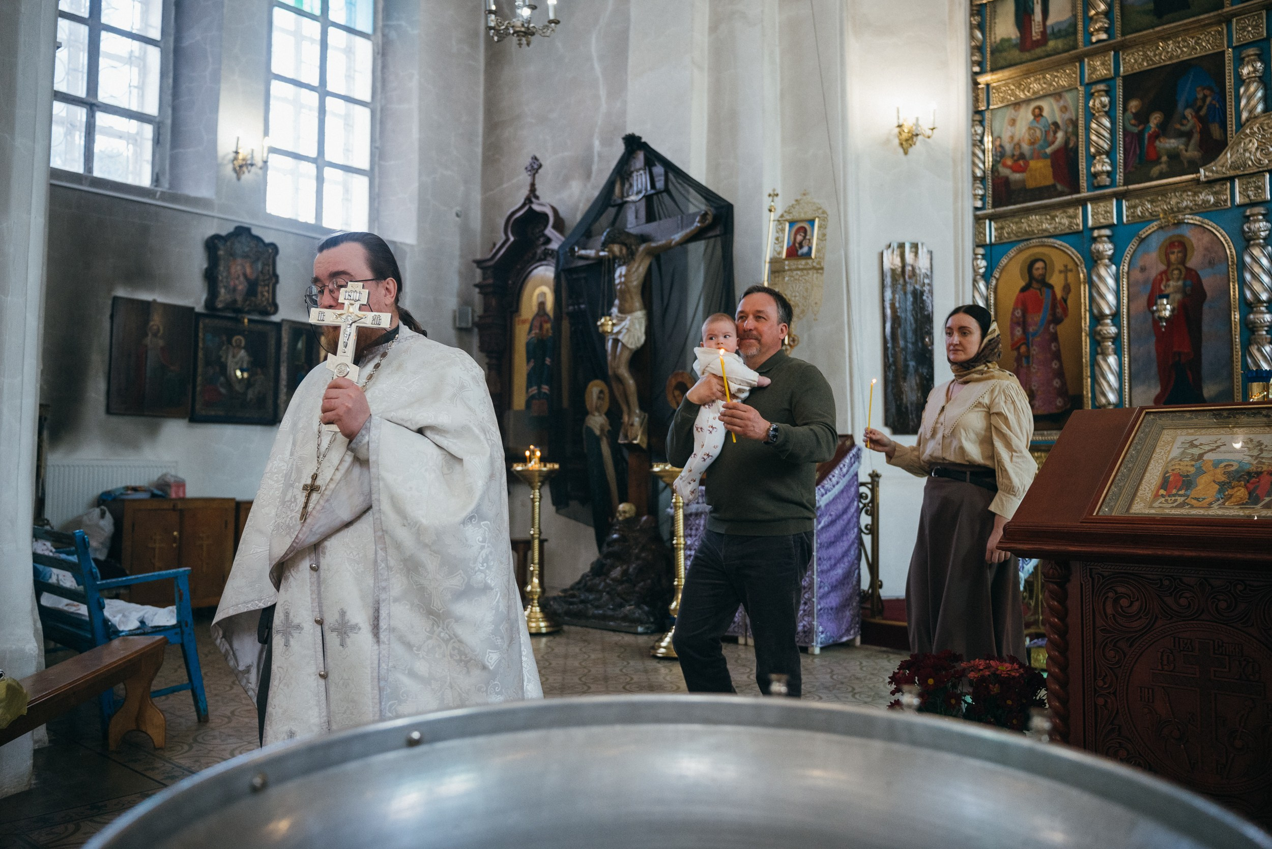 Фотосъемка таинства крещения млд. Захарии. Семейный фотограф на крещение, венчание в Иваново Галина Скурихина