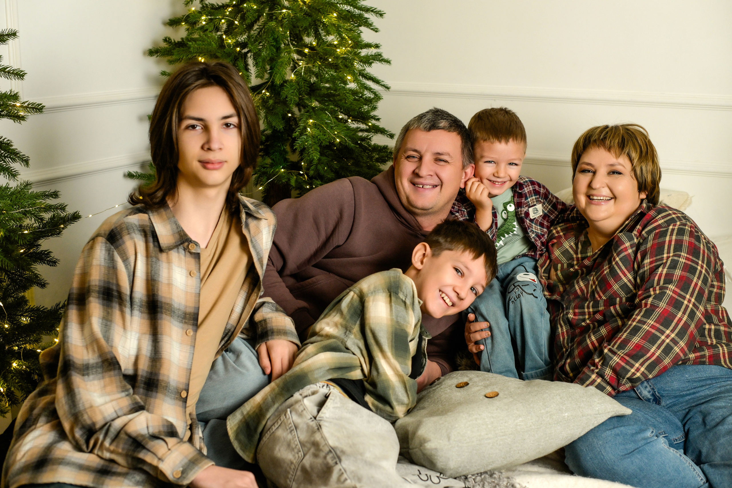 Семья Ольги новогодняя съемка