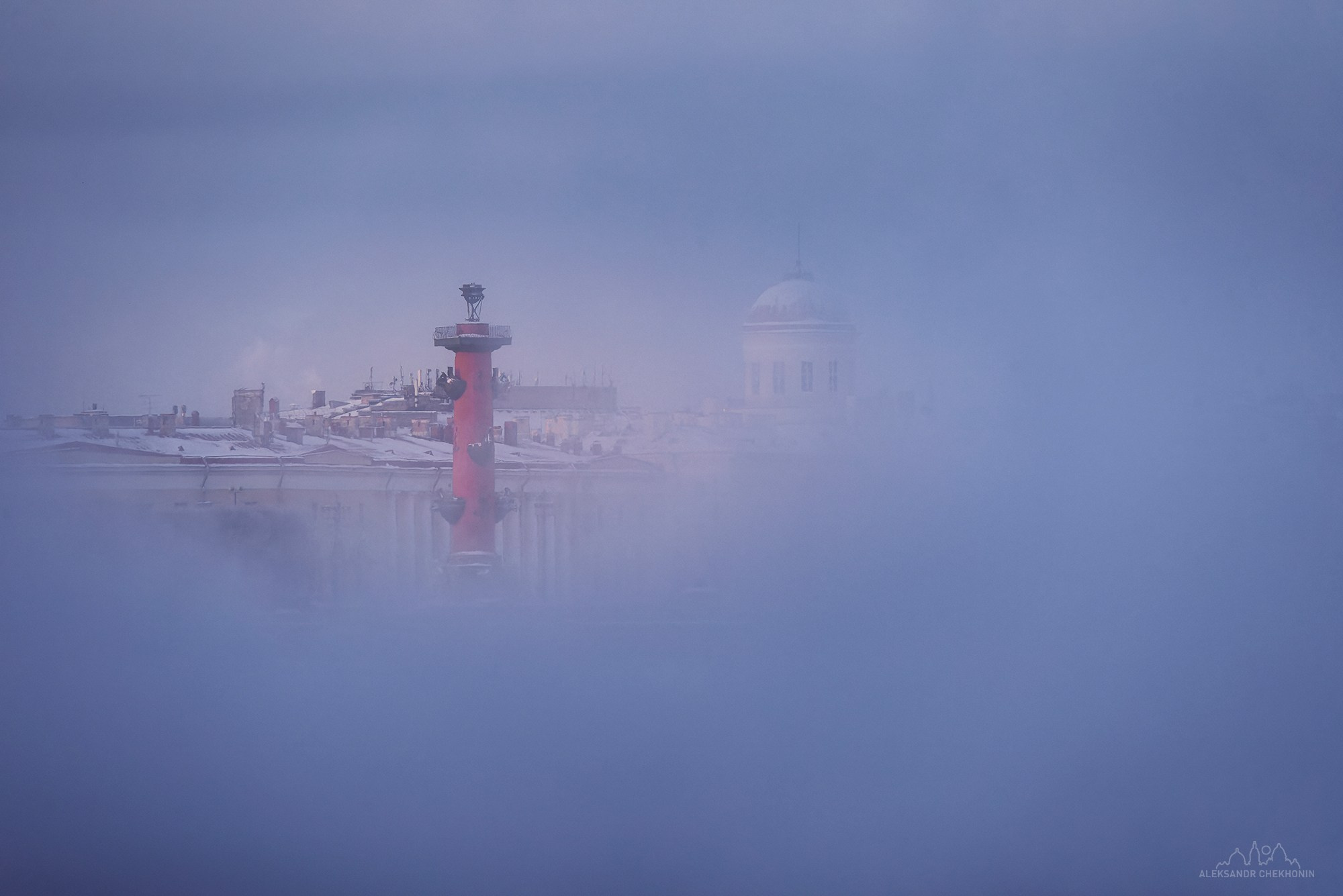 Морозное утро на Неве. Пейзажный фотограф Александр Чехонин