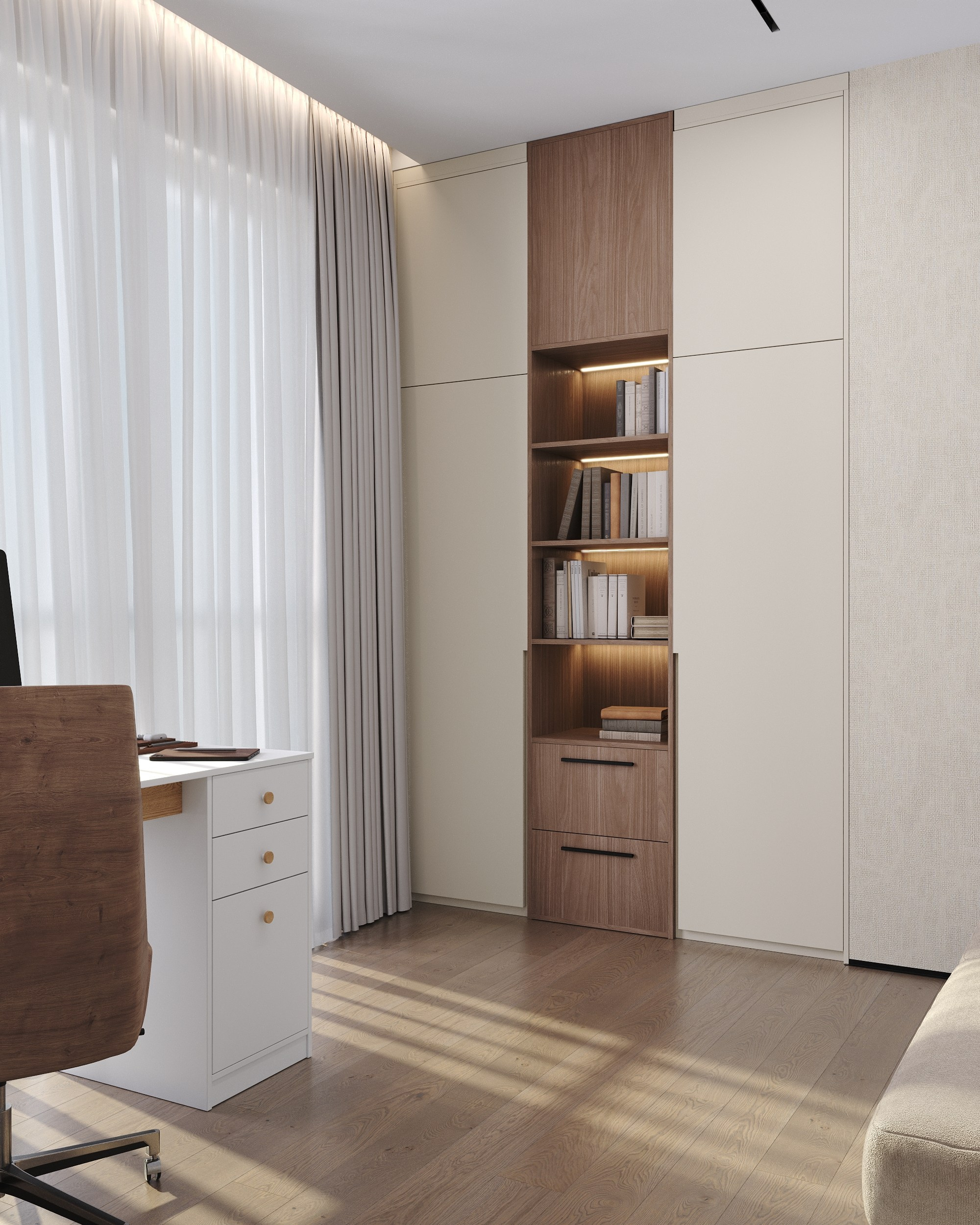 Serenity in Light & Beige. 3D Визуализация