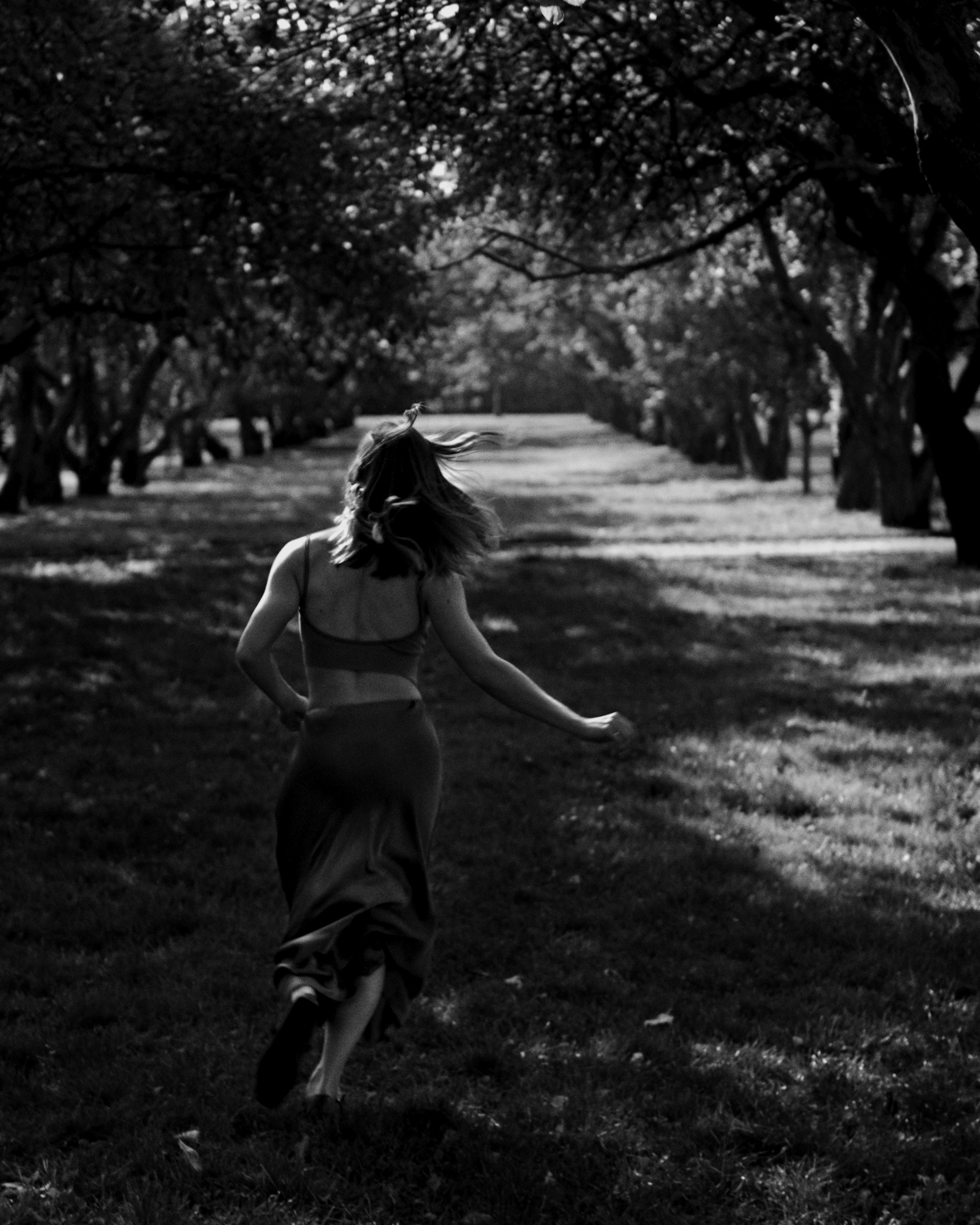 Dancing in the shade of trees