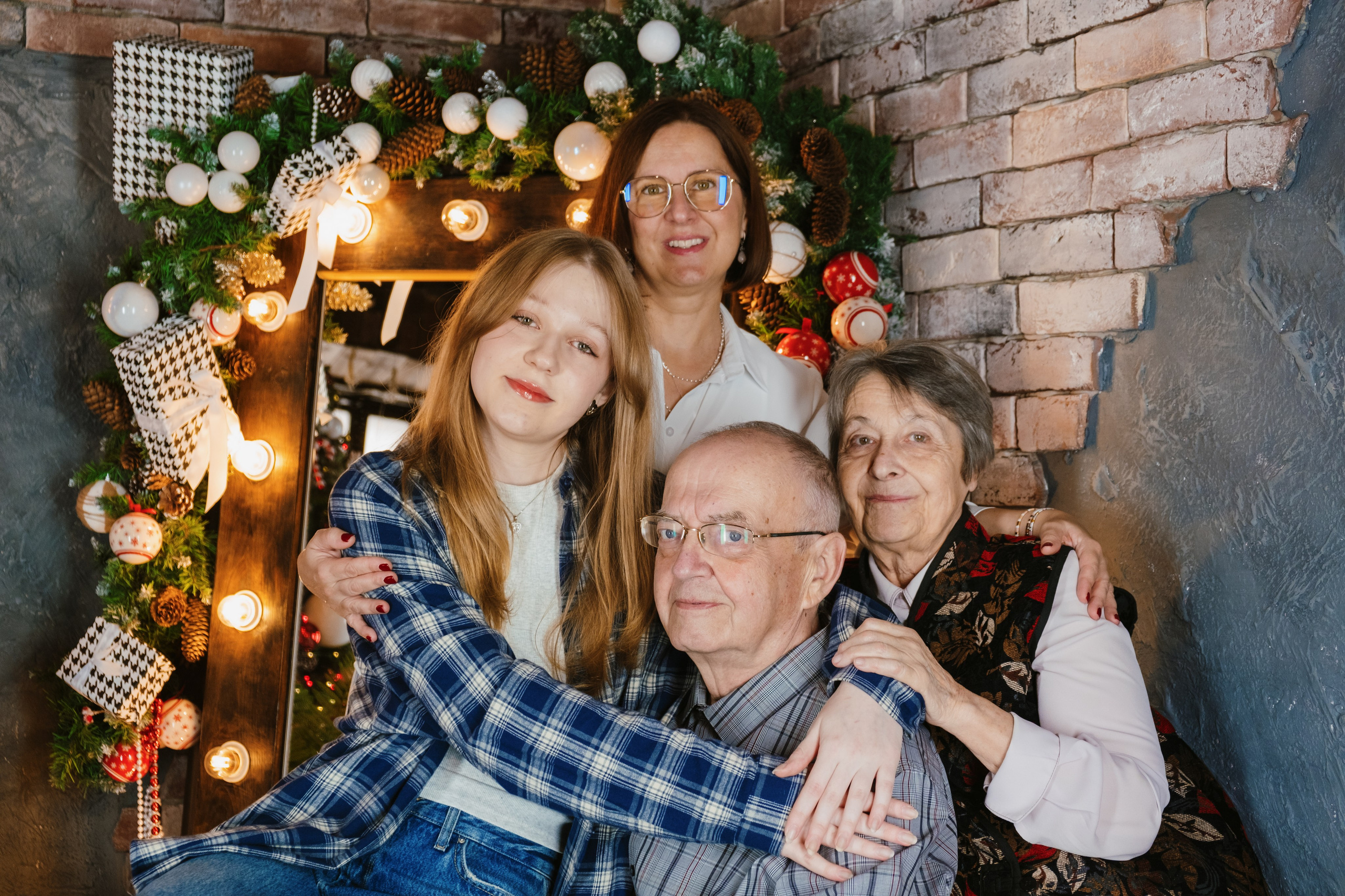 Предновогодняя семейная съёмка. Портретный и семейный фотограф в СПб Марья Туранова