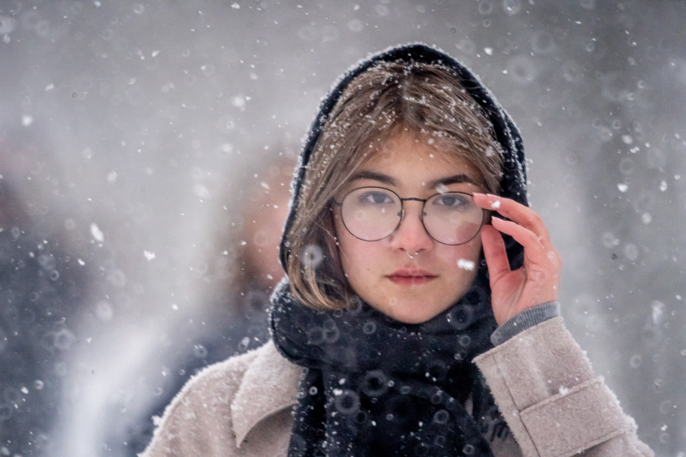 Фрося. Снегопад. Портретный фотограф в Санкт-Петербурге Александр Быстрицкий