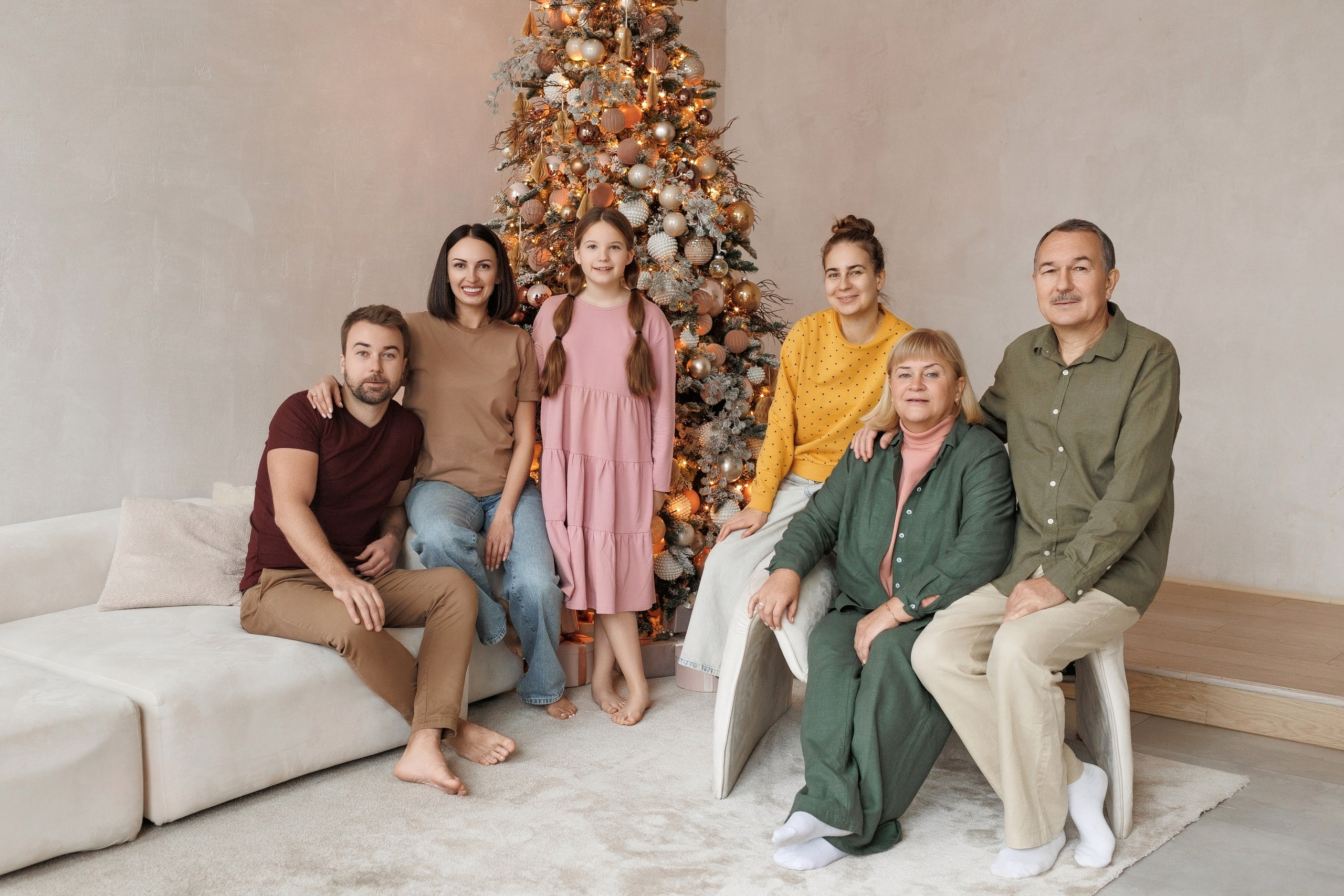 Съемка большой семьи. Фотосессии в фотостудии Мимика Москва