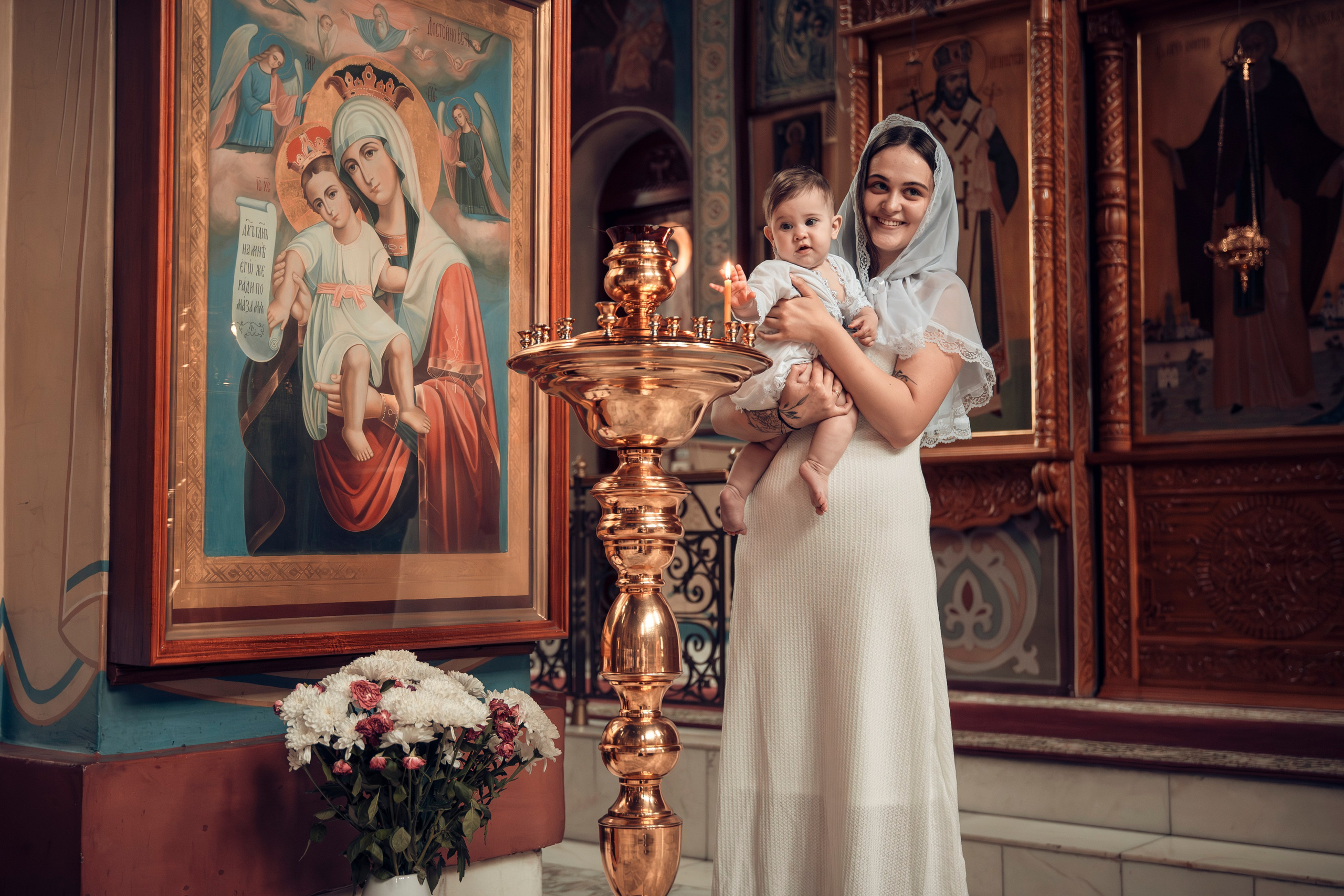 Крещение Стефании. Фотограф на Крещение и Венчание Железногорск, Красноярск Алексей Мещеряков