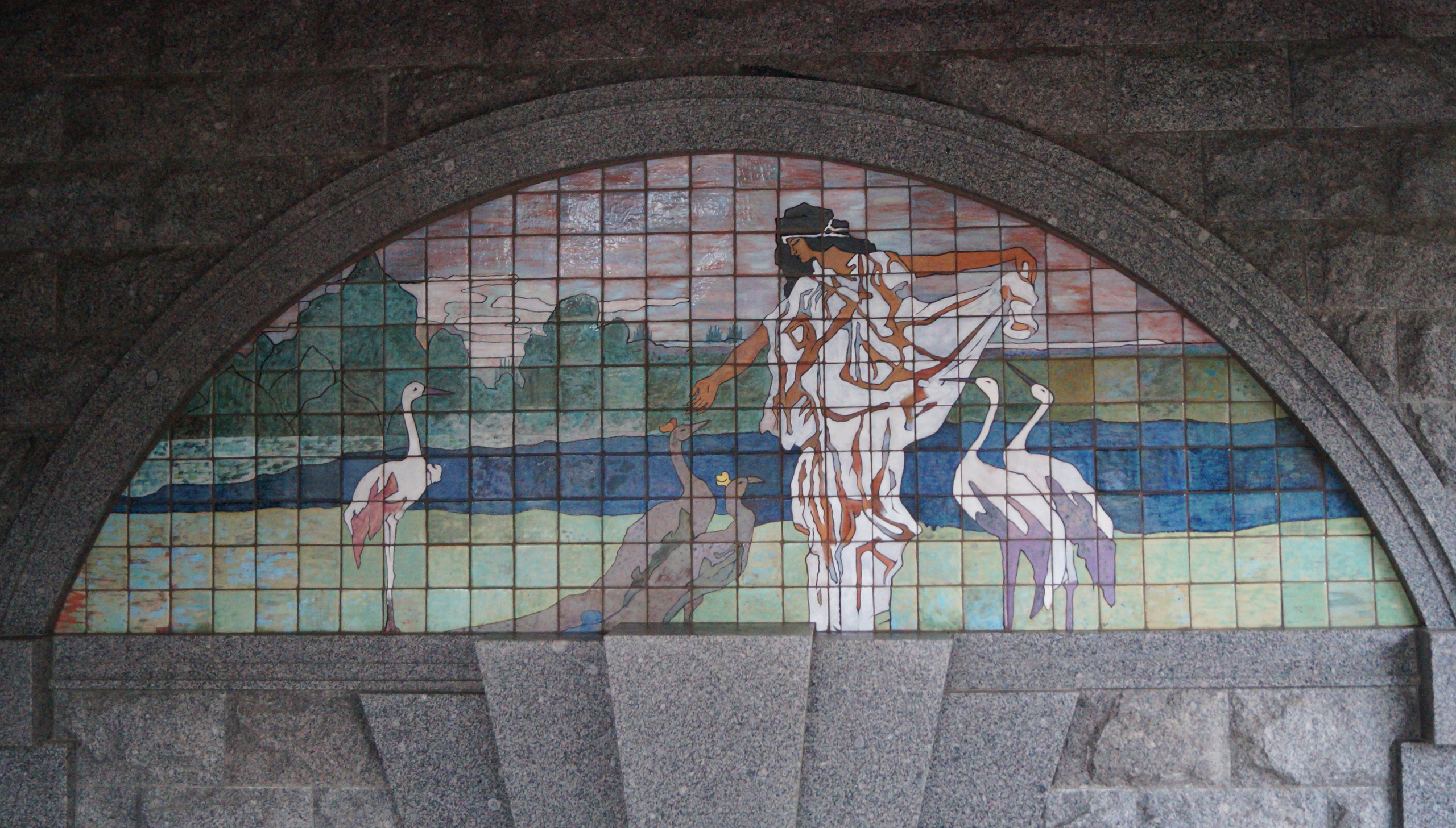 Поклонение Природе. Витраж и мозаика на заказ в Санкт-Петербурге