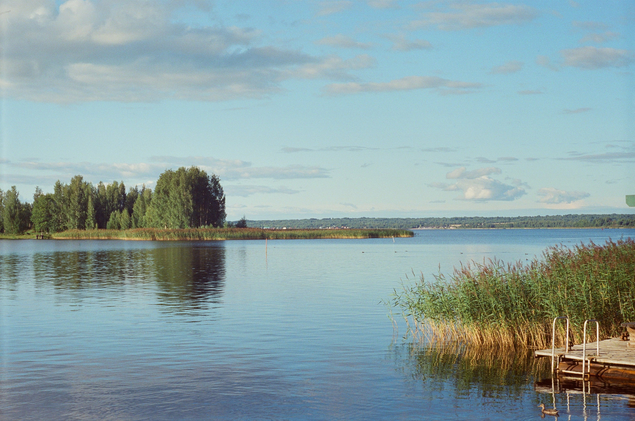 оз. Селигер в ясный  летний день. Снято на пленку Kodak Visio 500T