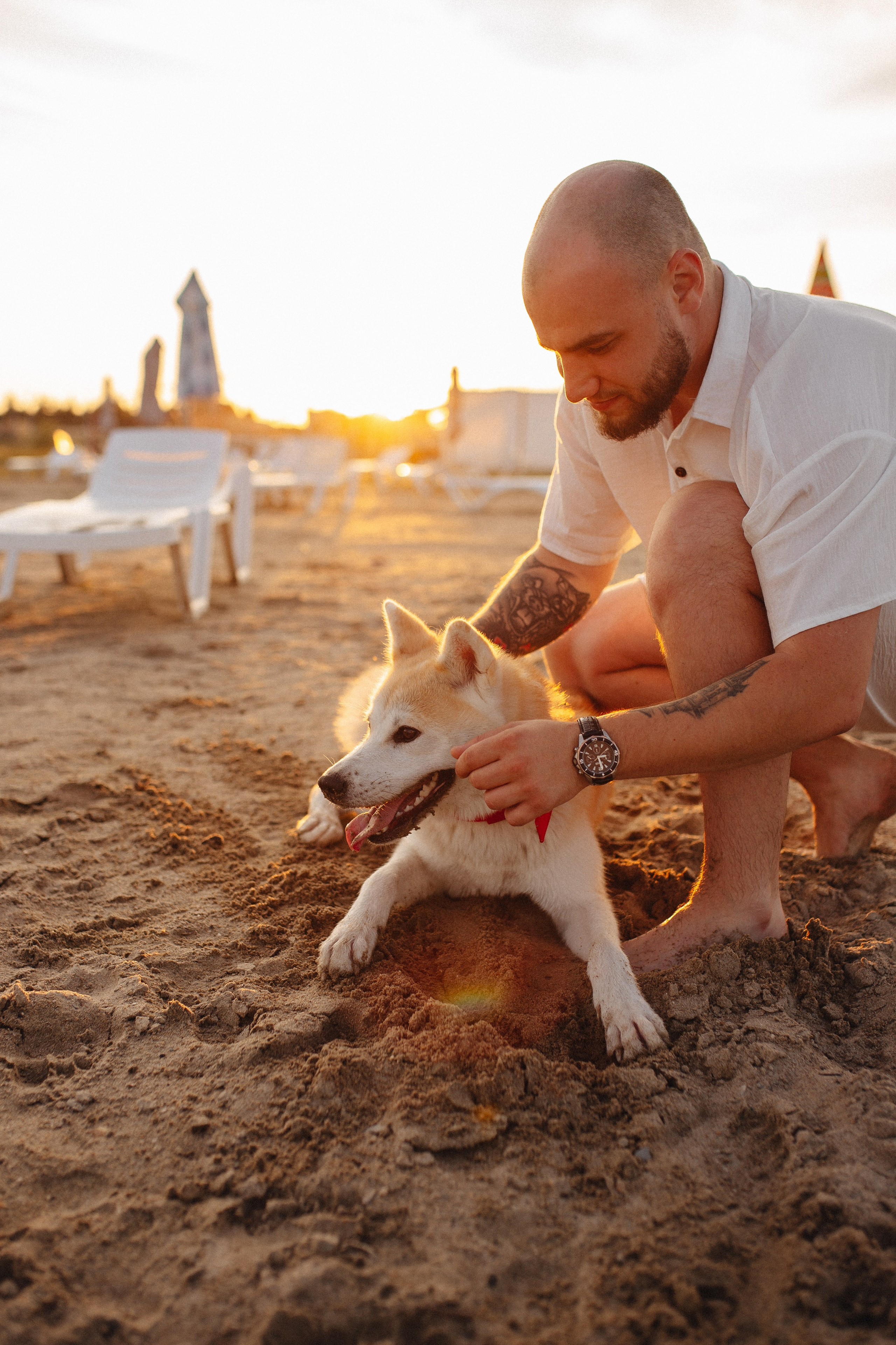 Летним вечером на пляже. Свадебный фотограф Новосибирск