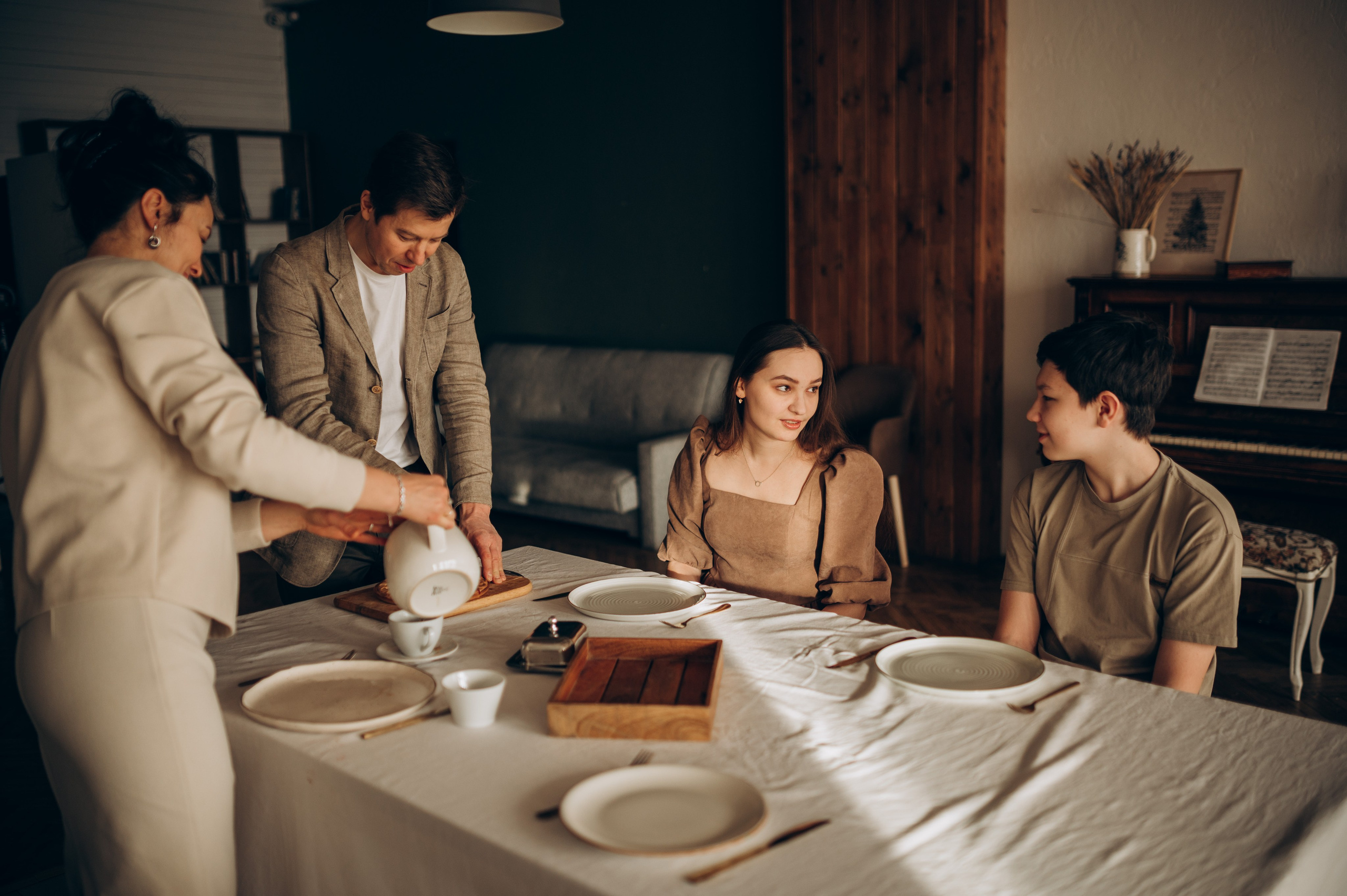 Уютная семейная съёмка в студии. Семейный фотограф в Домодедово и Москве Елена Пичугина