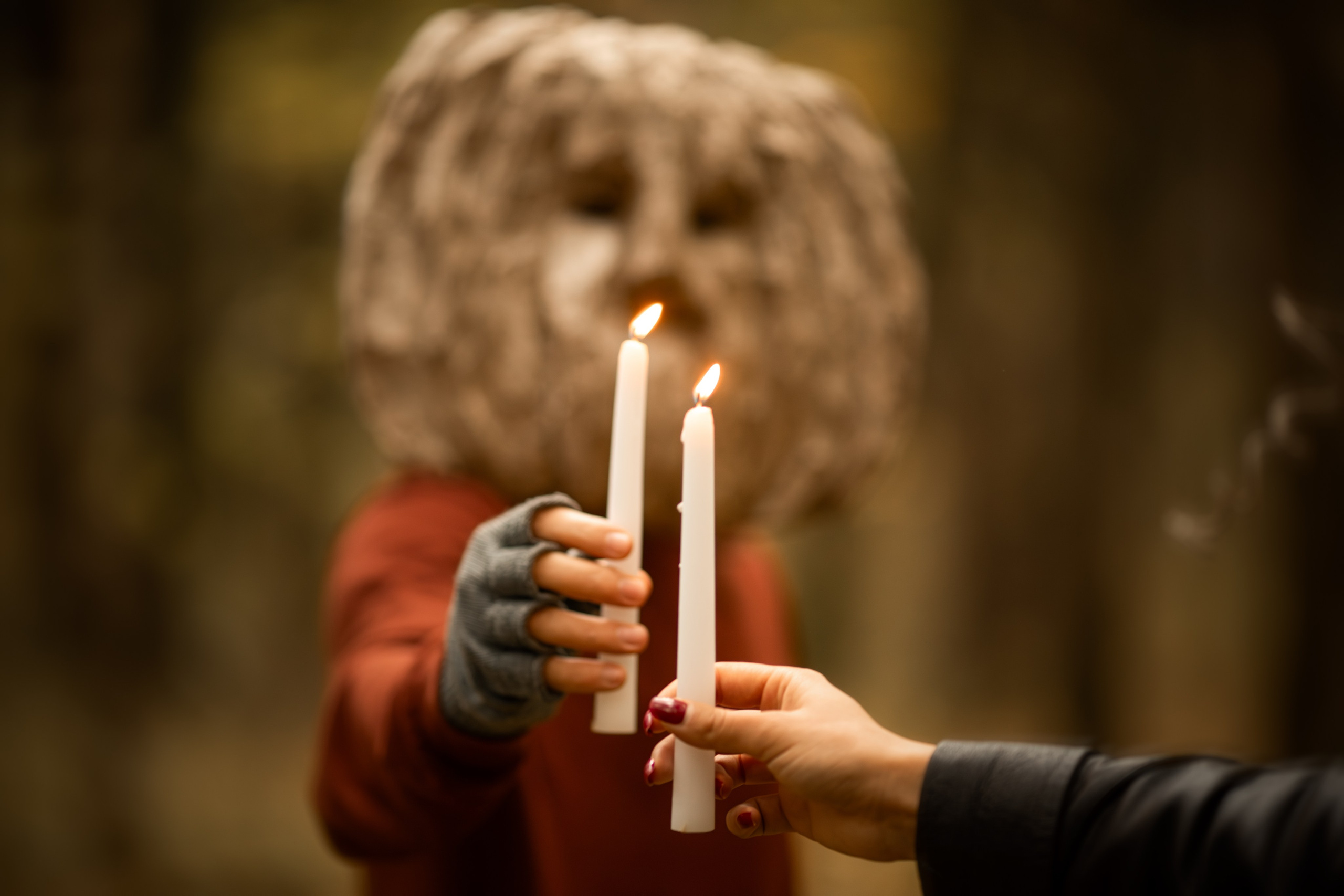 Фотопроект «Духи леса» — маски из папье-маше, свет и тишина природы. Фотограф Анна Грошикова — авторская съёмка на рассвете и закате в Москве, Мытищах, Солнечногорске и Московской области