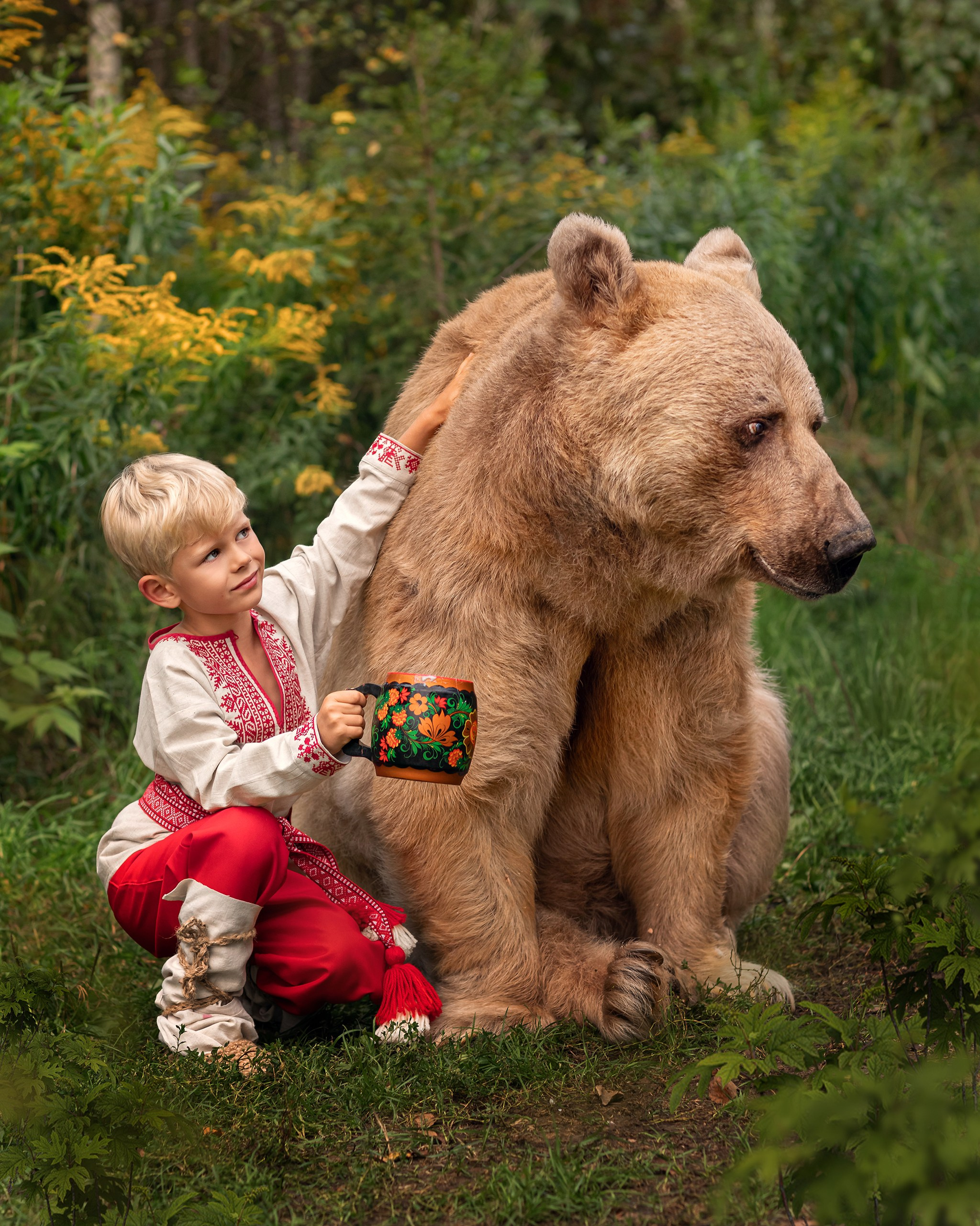 Семейная съемка с животными. Детский и семейный фотограф Елена Михайлова в Москве