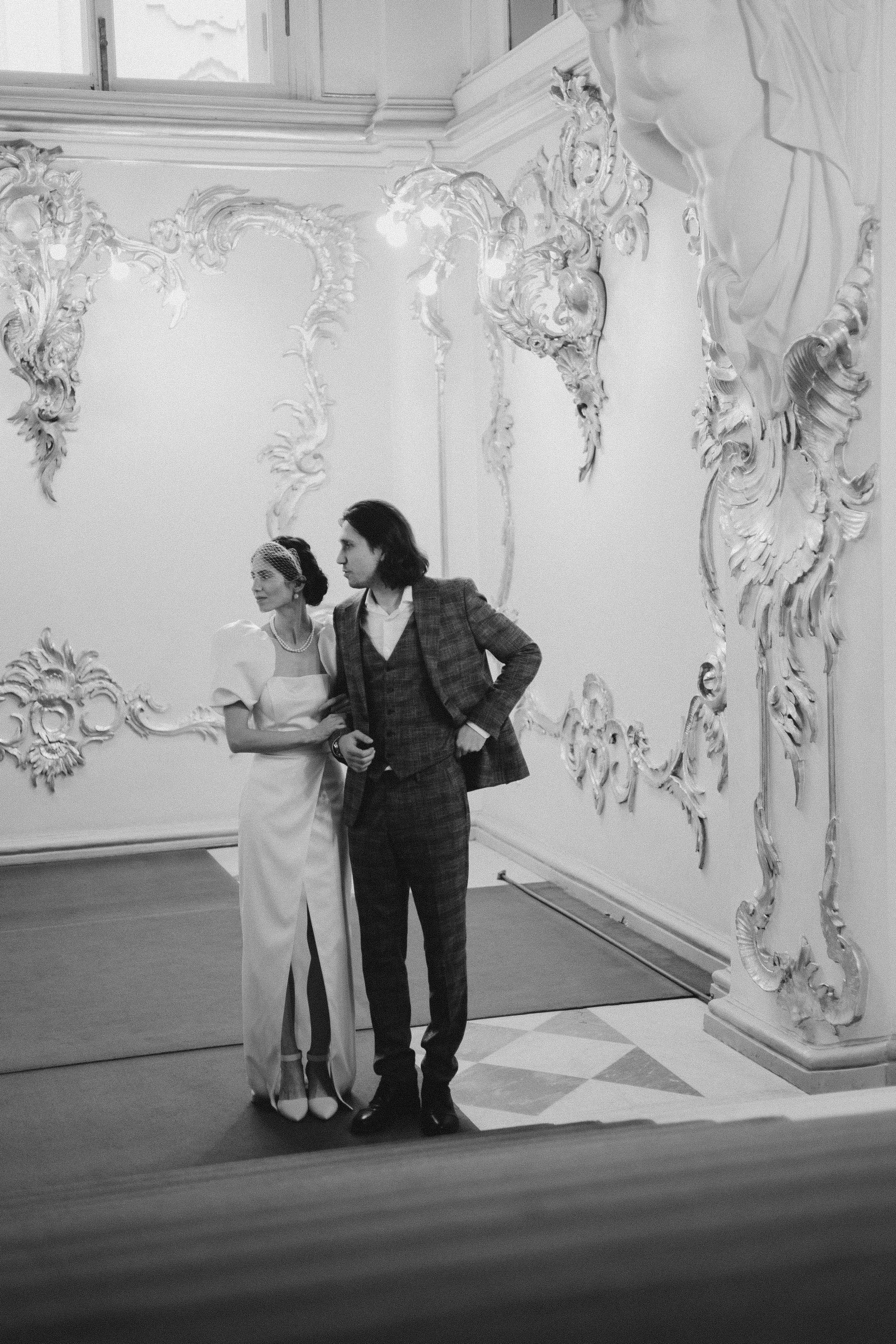 Свадебная съемка в Эрмитаже. Фотограф в Санкт-Петербурге Осокина Елизавета