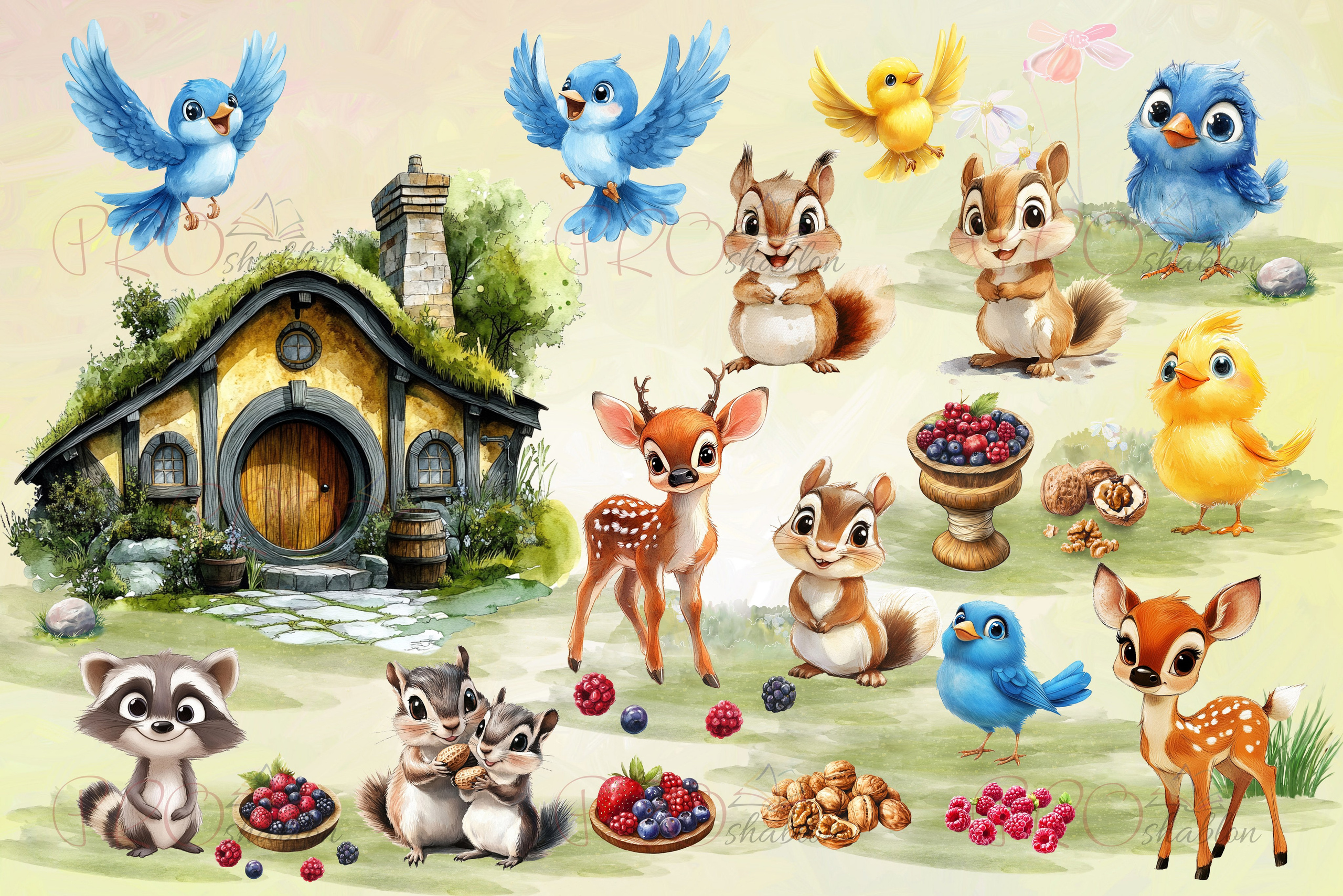 Белоснежка и гномы. Шаблоны и дизайны выпускных альбомов и фотокниг