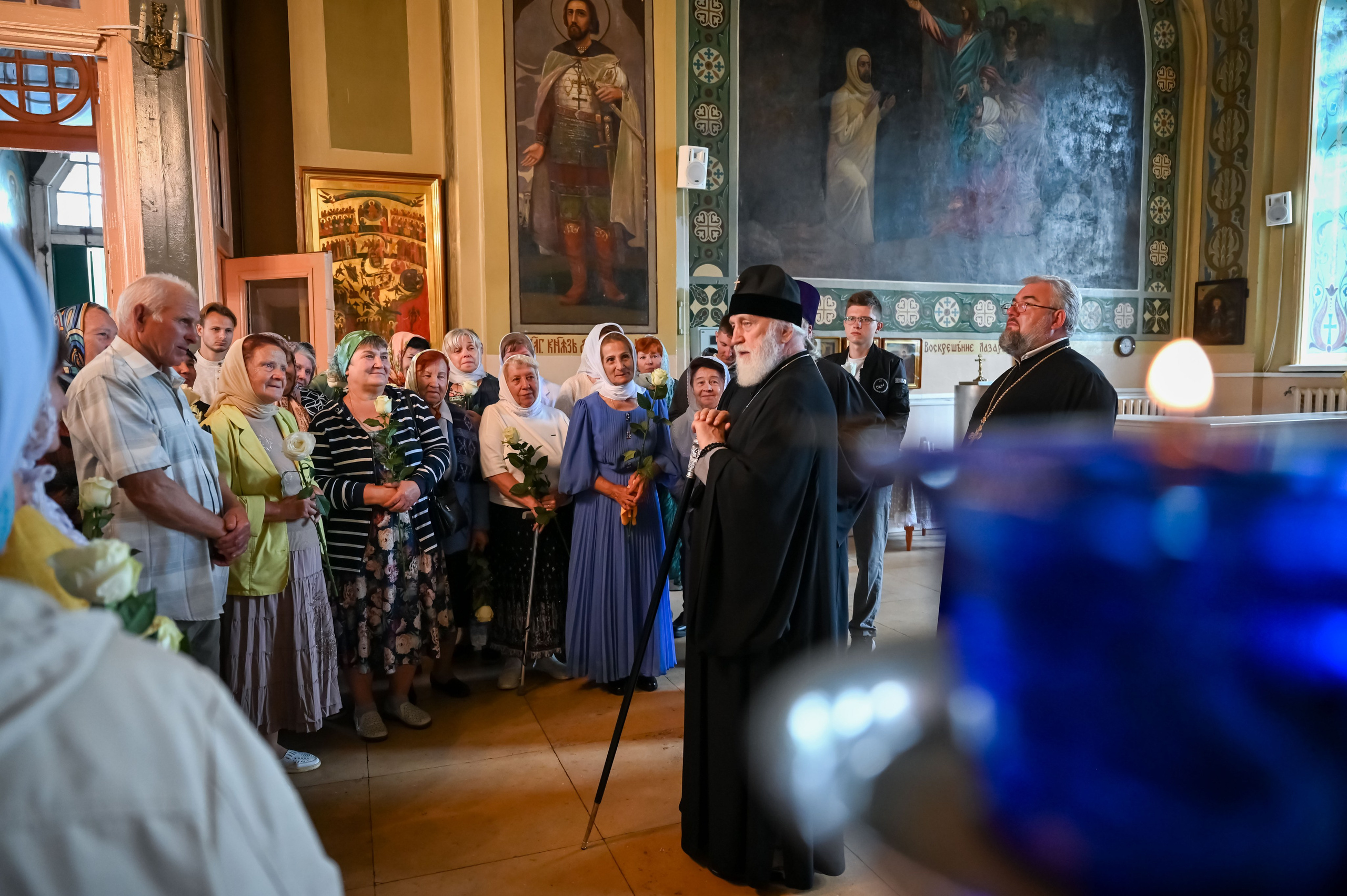Митрополит Крутицкий Коломенский Павел в Георгиевском храме с. Ванилово. Семейный фотограф в г. Воскресенск Наталия Молева