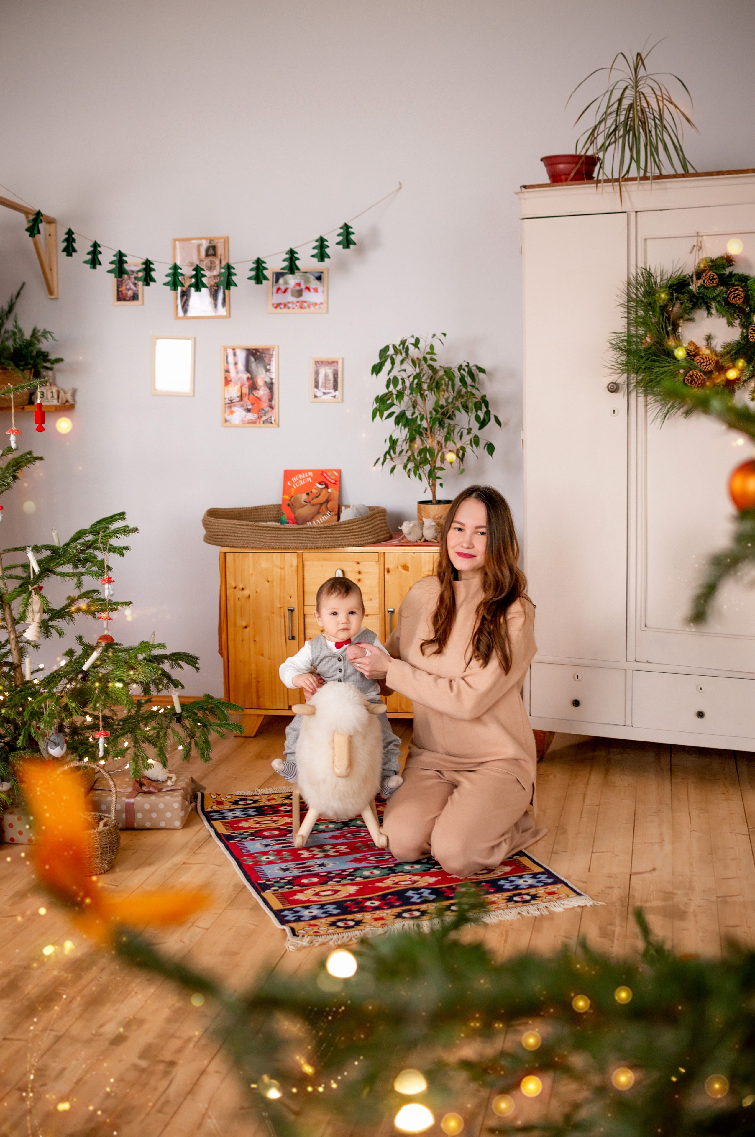 Новогодняя семейная фотосессия в Краснодаре 2023-2024. Фотограф новорожденных Краснодар Малышенко Надежда