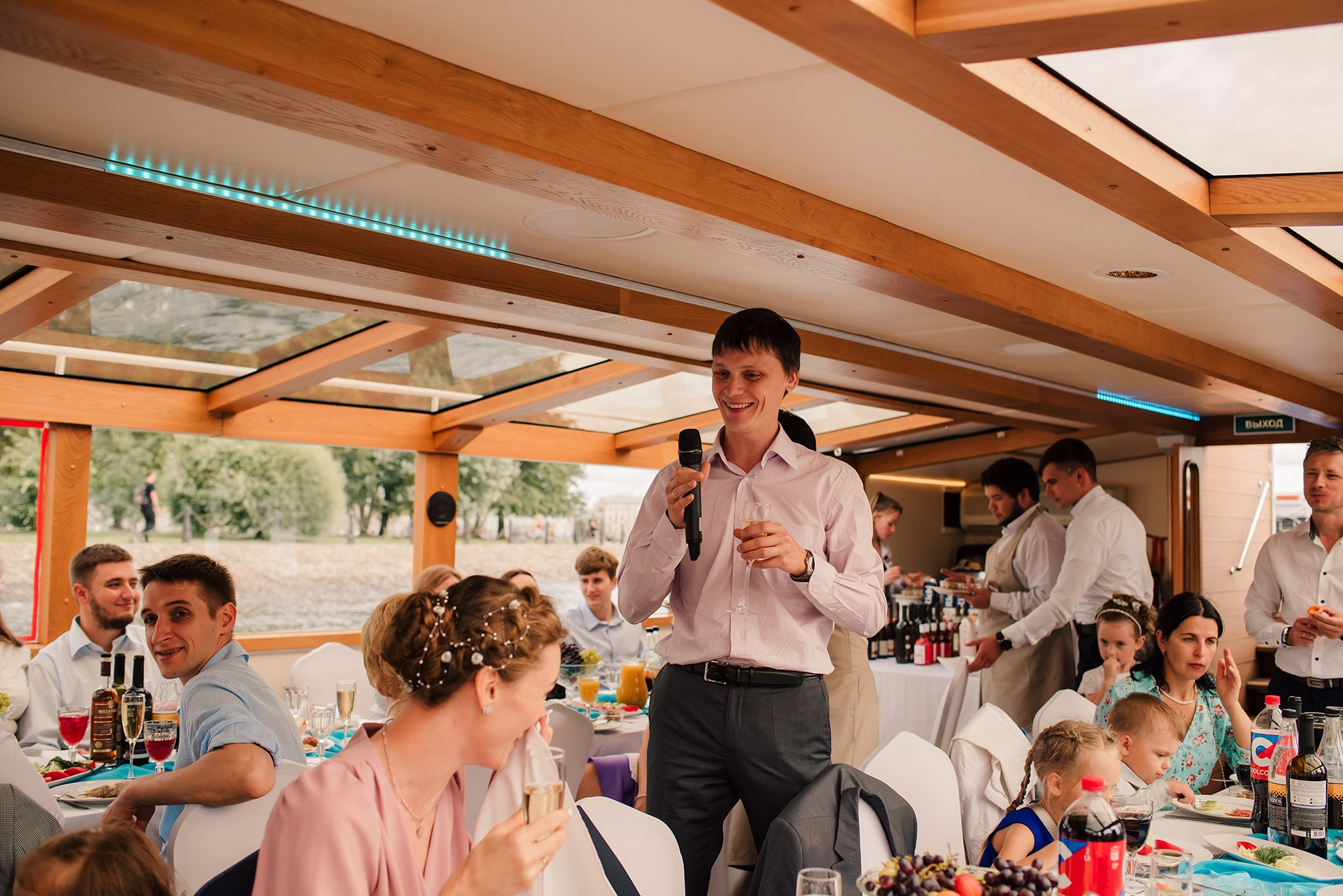 Юля и Андрей. Банкет на воде. Семейный и Свадебный фотограф. Санкт-Петербург. Пушкин