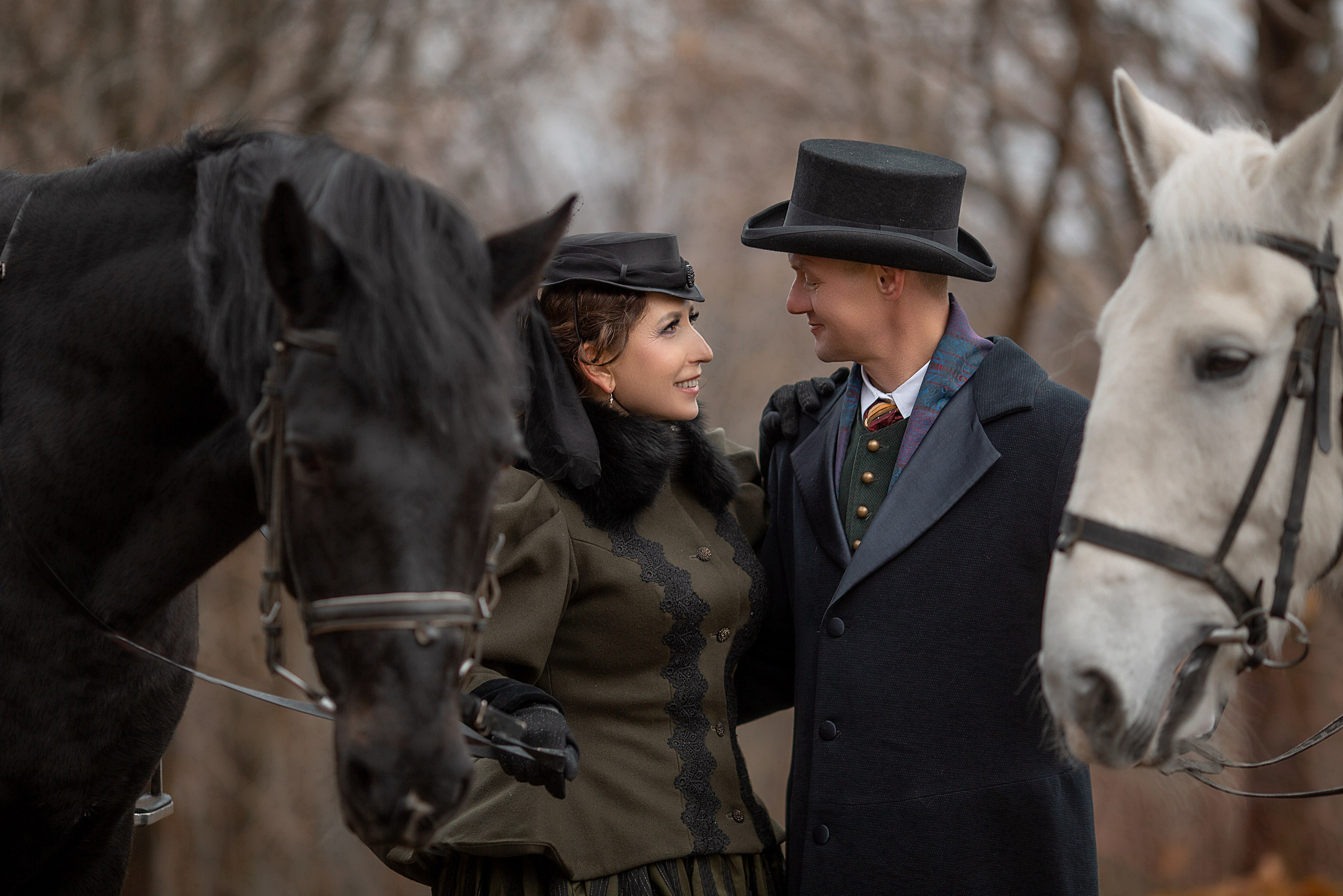 Оксана и Михаил. Фотосессия с лошадьми в Нижнем Новгороде