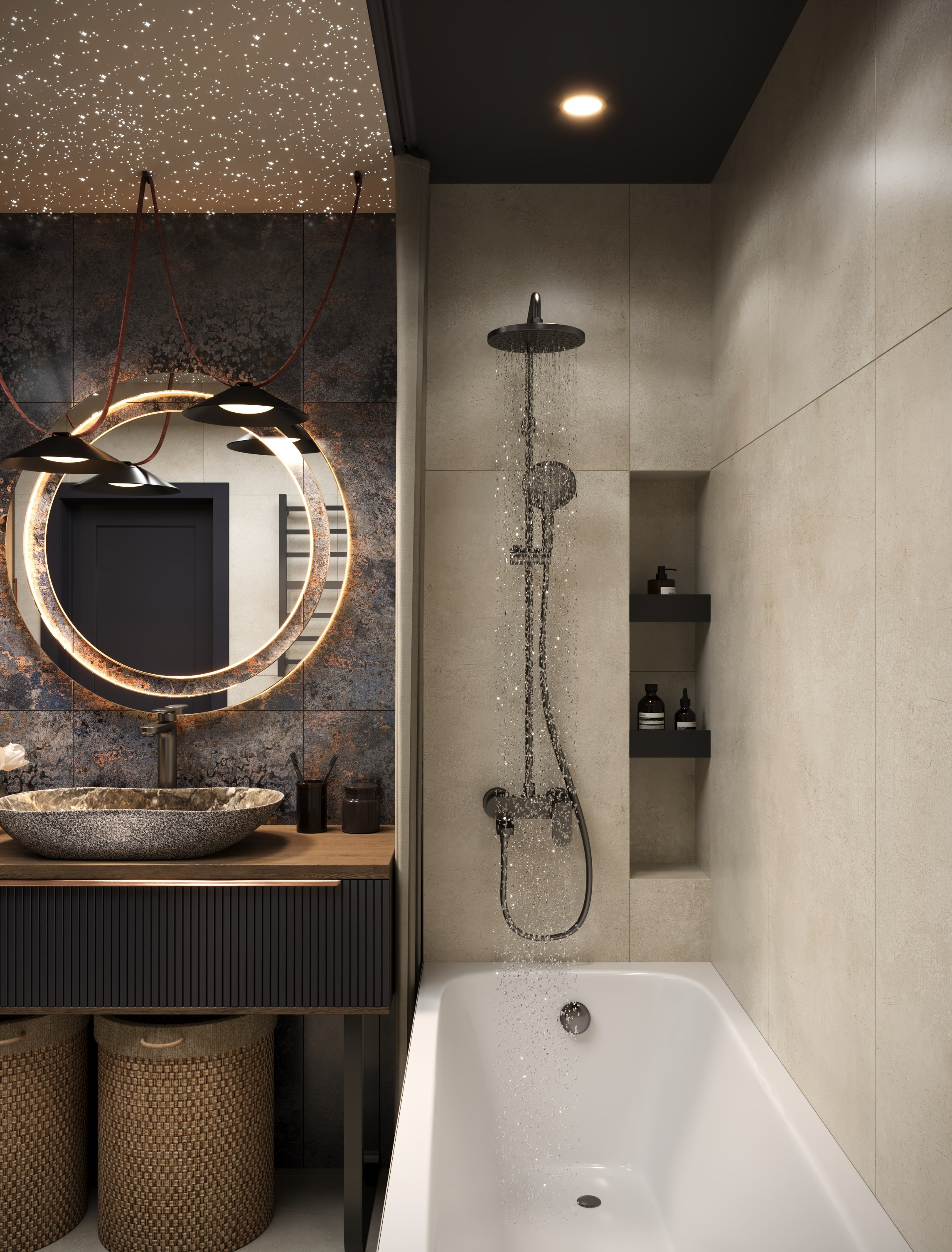 3Д визуализация санузла 6.8 m². Заказать 3Д визуализацию интерьеров — Дарья Веденёва