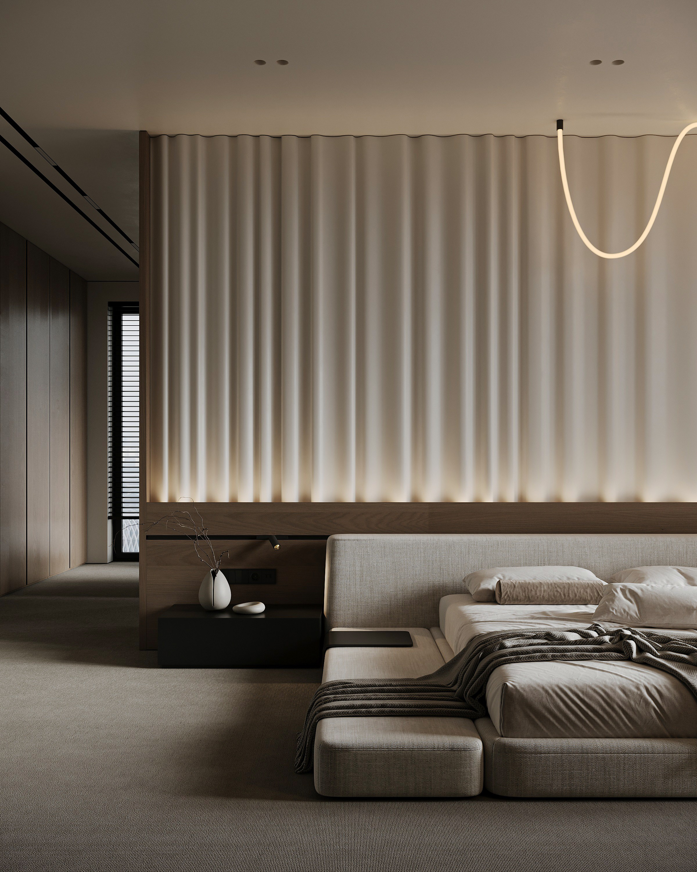 Спальня в стиле минимализм