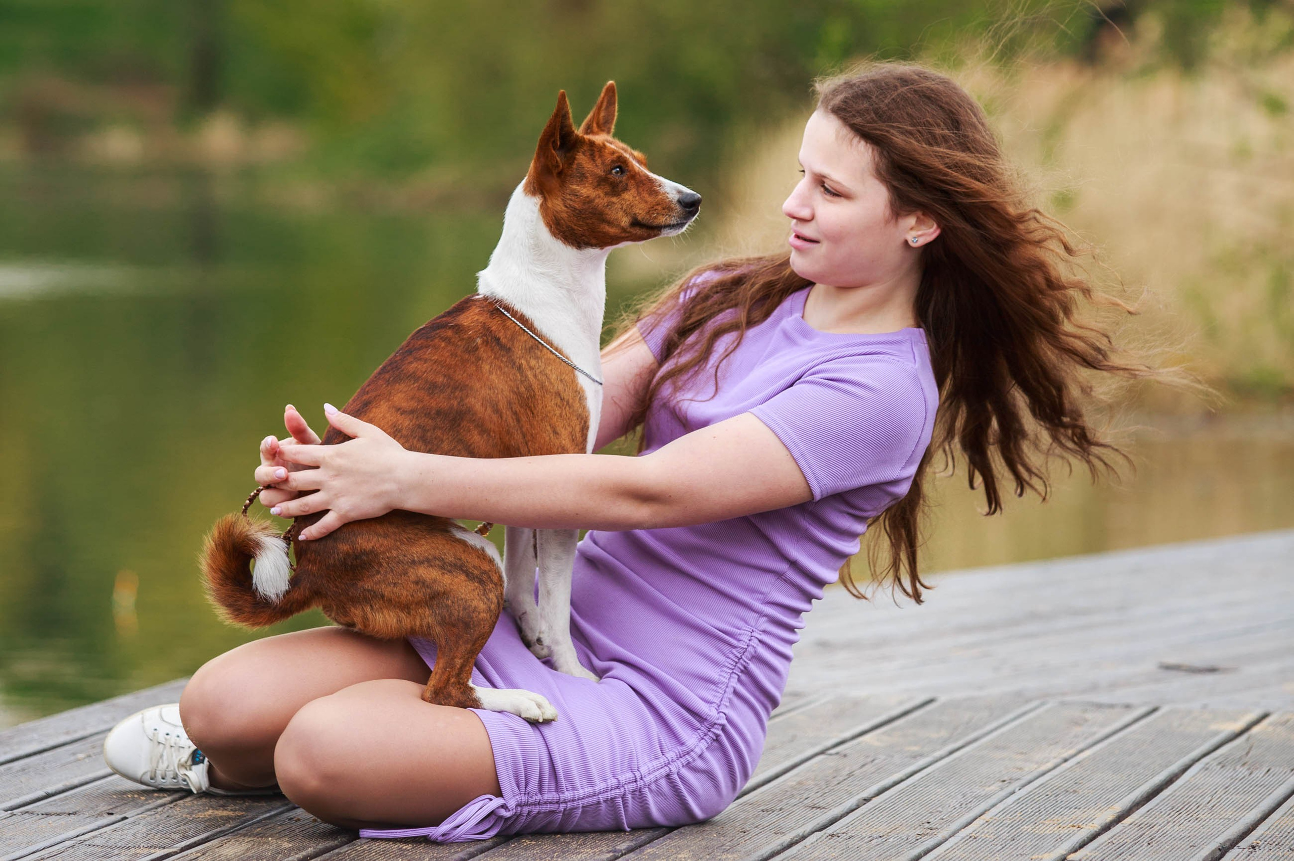 Фотосессия прогулка с басенджи. Семейный и детский фотограф в Москве Мария Быкова