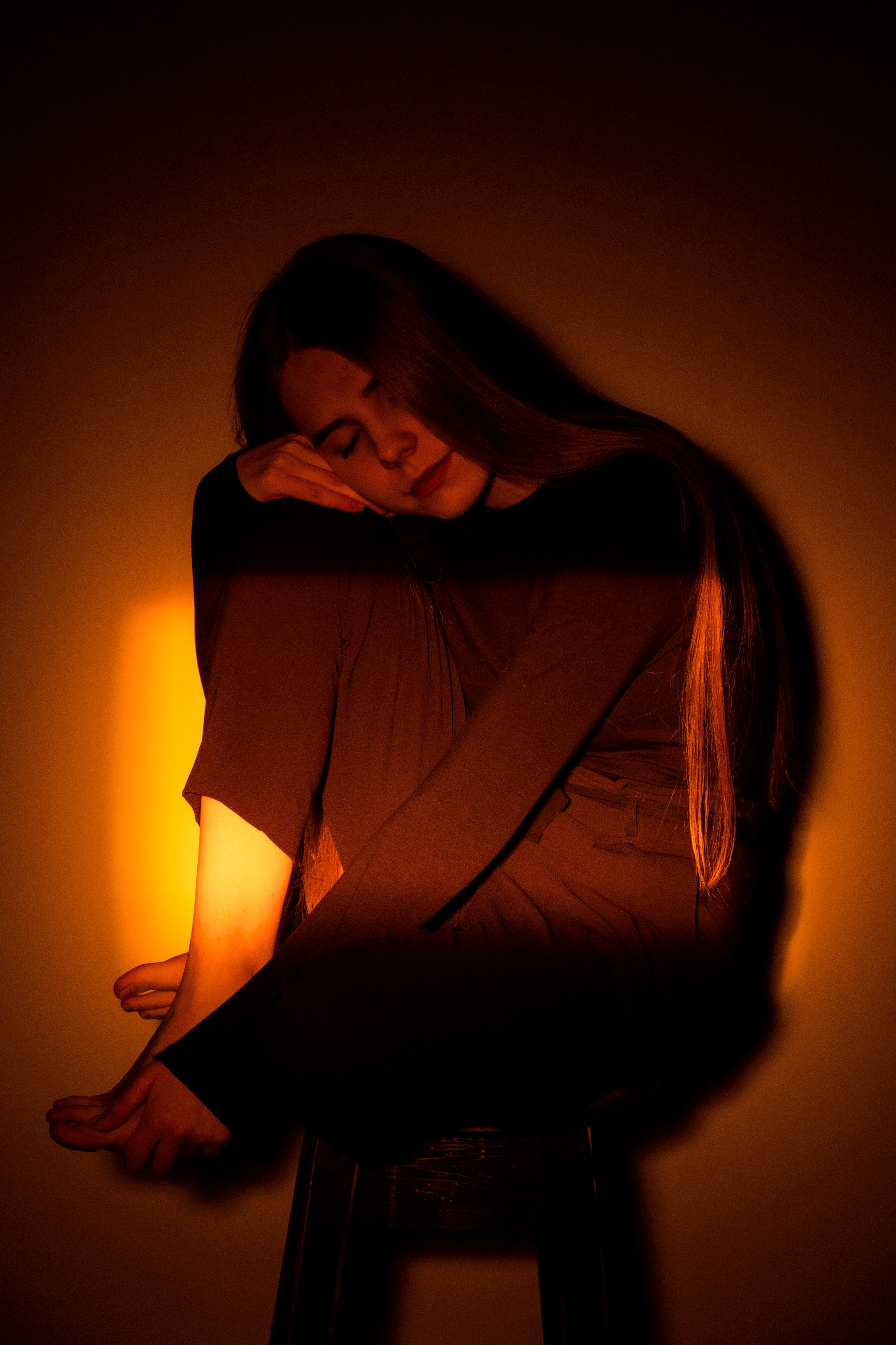 Нюта. Съёмка в студии с цветным светом. Lickord