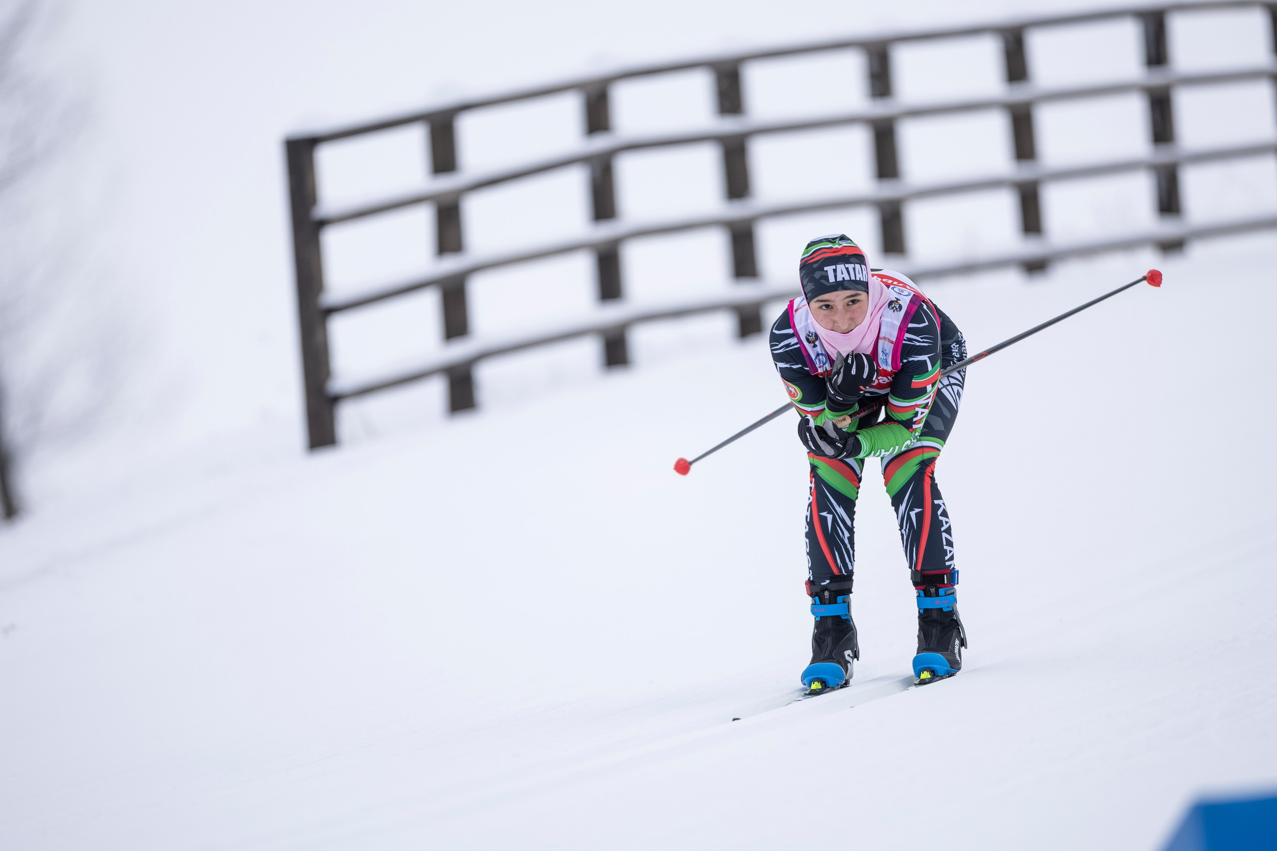Кубок Росси по лыжным гонкам 2024. Женщины 10 км. Спортивный репортажный фотограф Казань Нафис Сиразетдинов