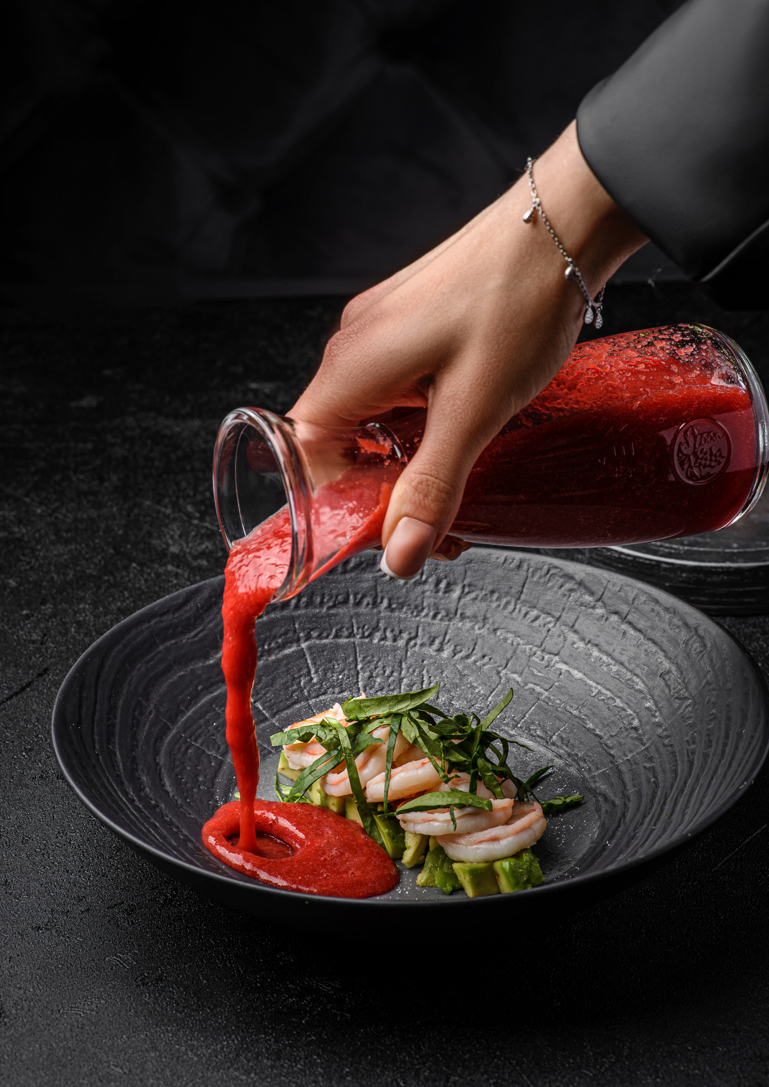 Гаспачо с креветками