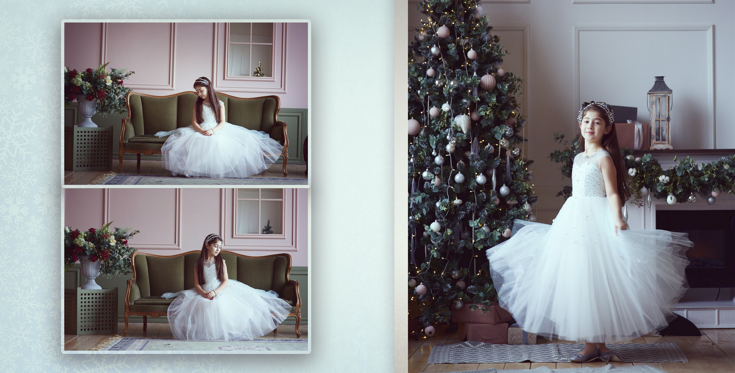 Большая дружная семья в Рождественской фотостудии. Фотохудожник Наталия Кирсанова