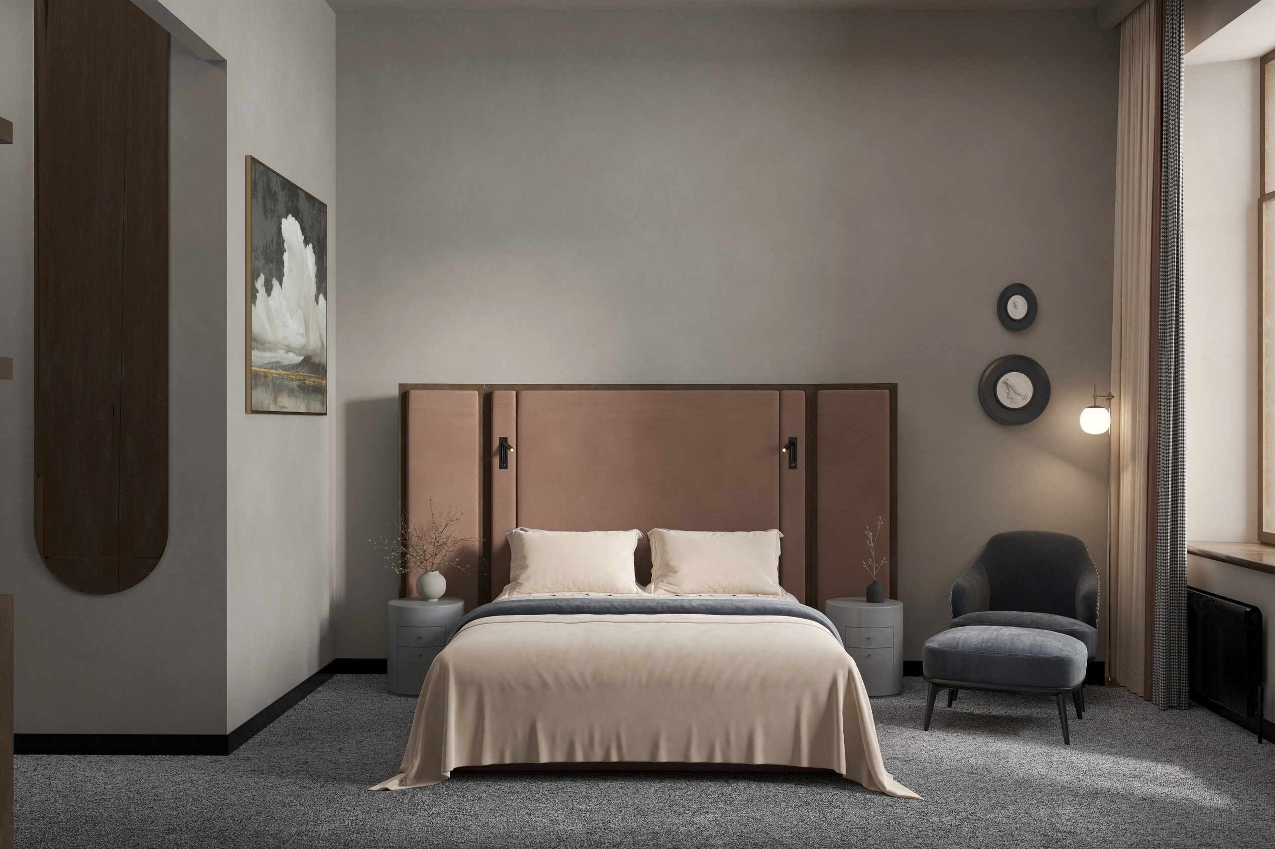 3д визуализация комнаты в гостинице. Ксения. 3D‑визуализатор