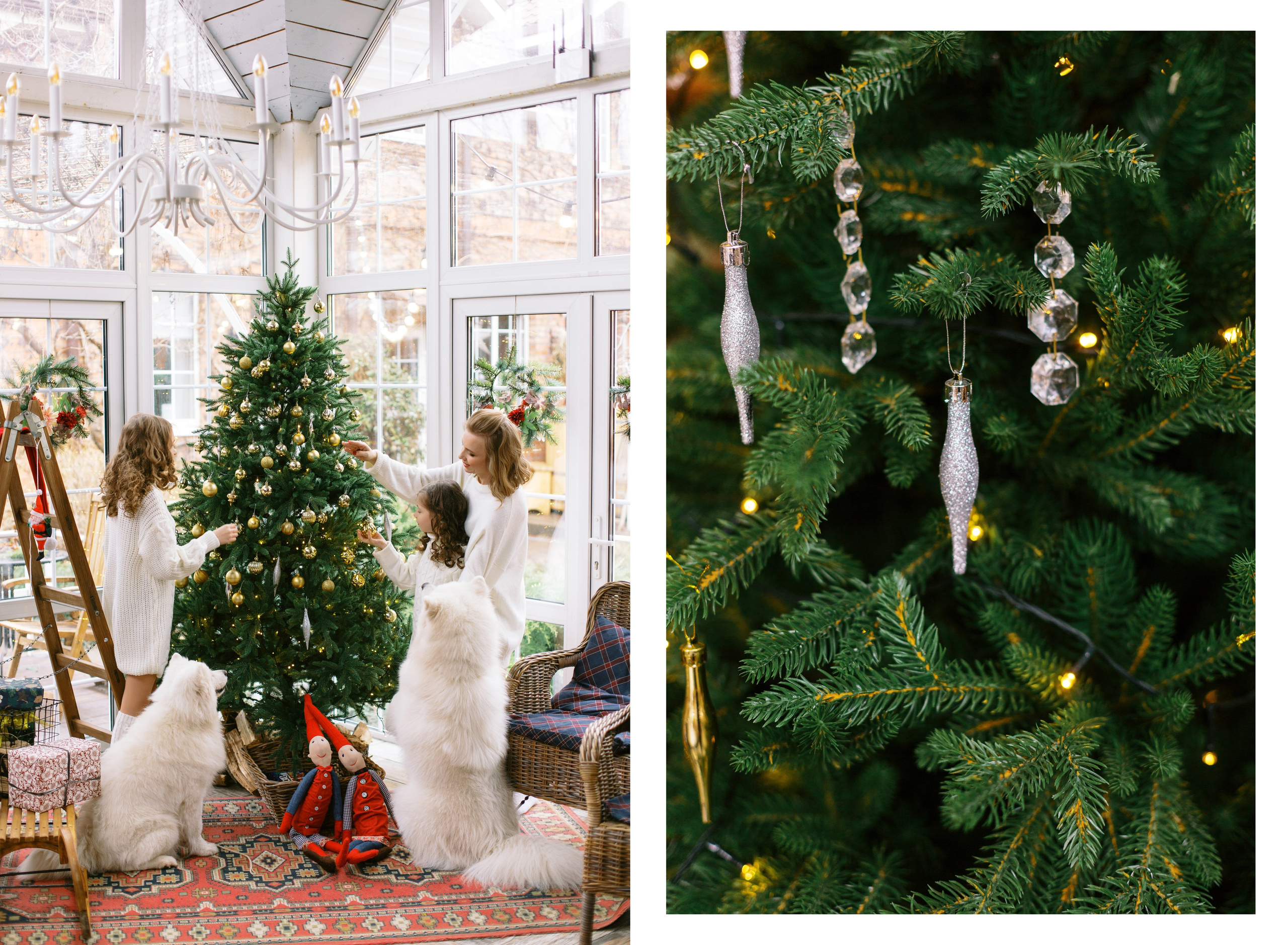 Новогодняя фотосессия в студии в Ростове для Юлии, Эли и Софии