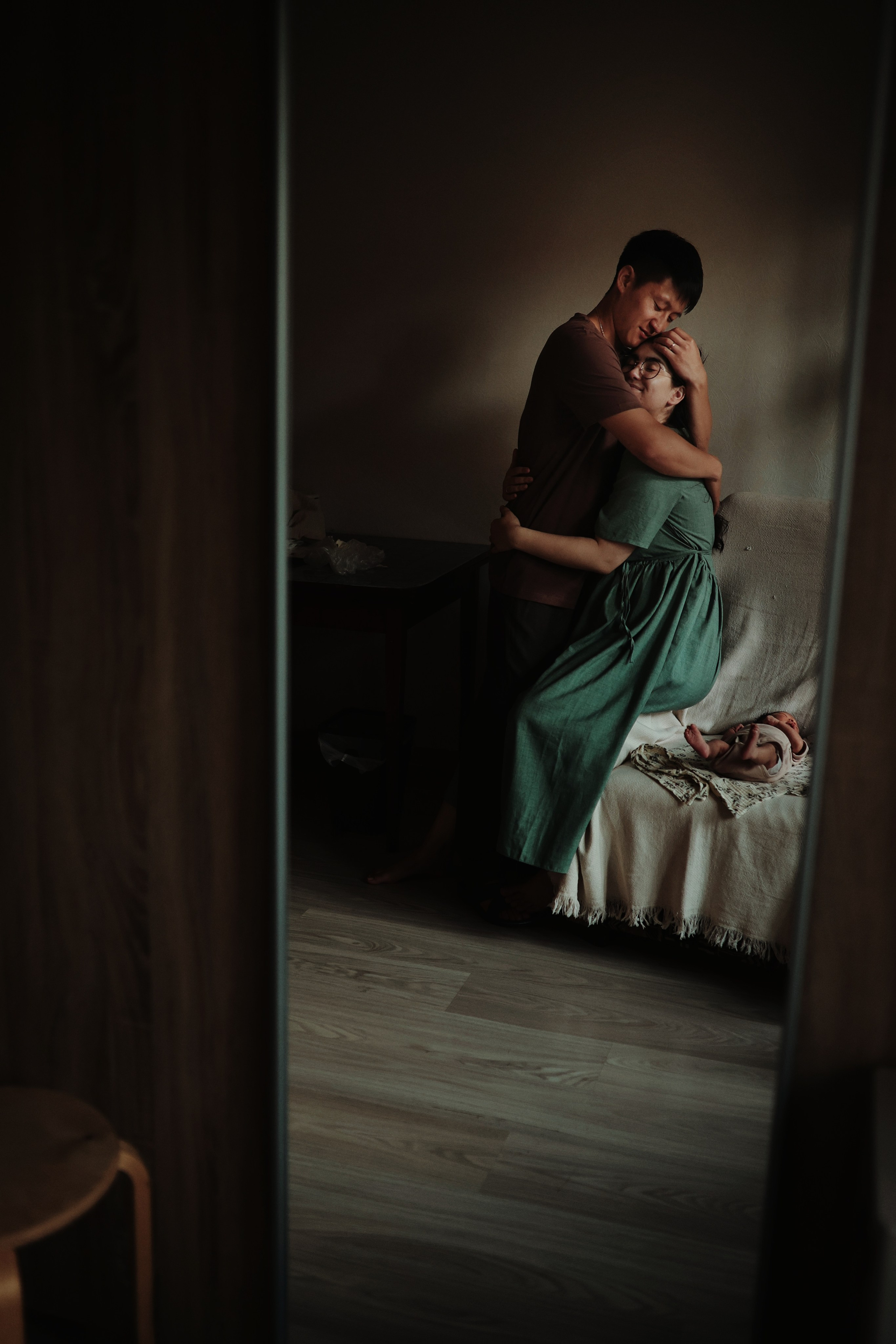 Первая фотосессия новорождённой Ники. Семейный фотограф в Москве и Люберцах Юлия Гуськова